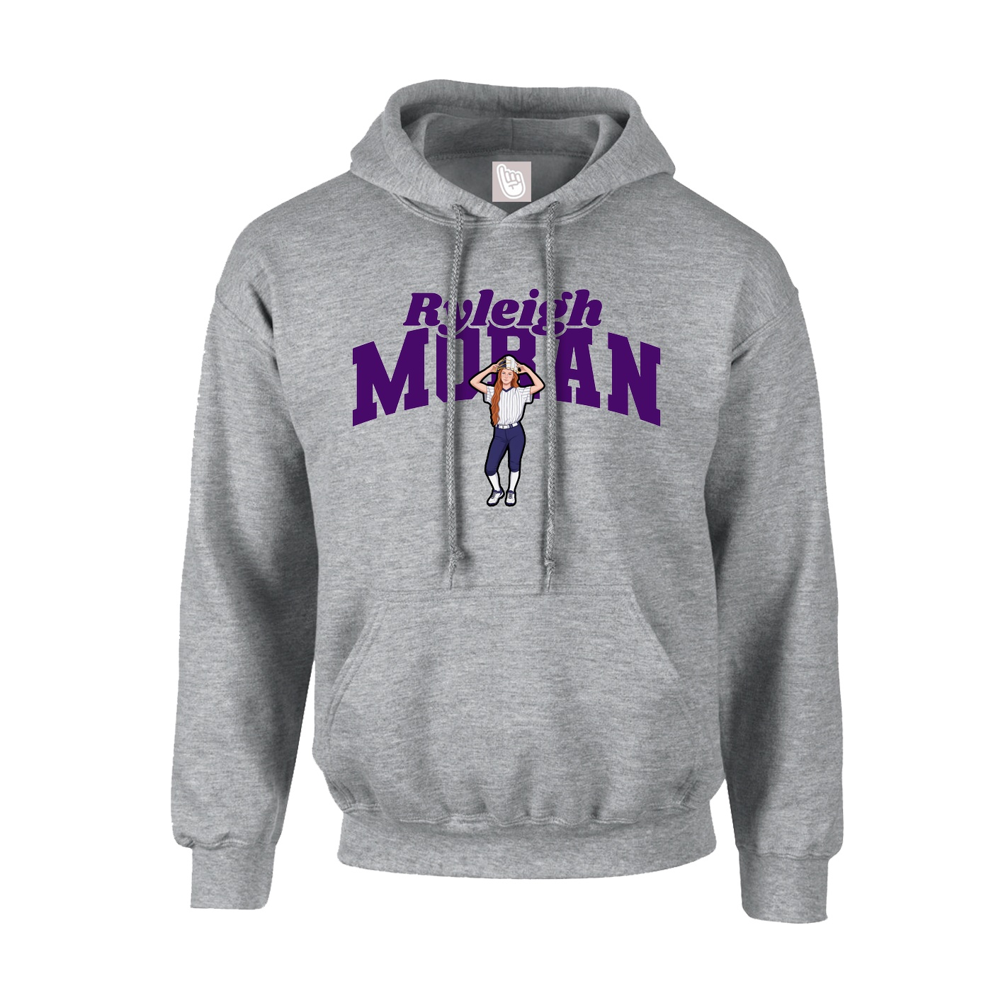 Youth Hoodie — Signature Arch in Grey