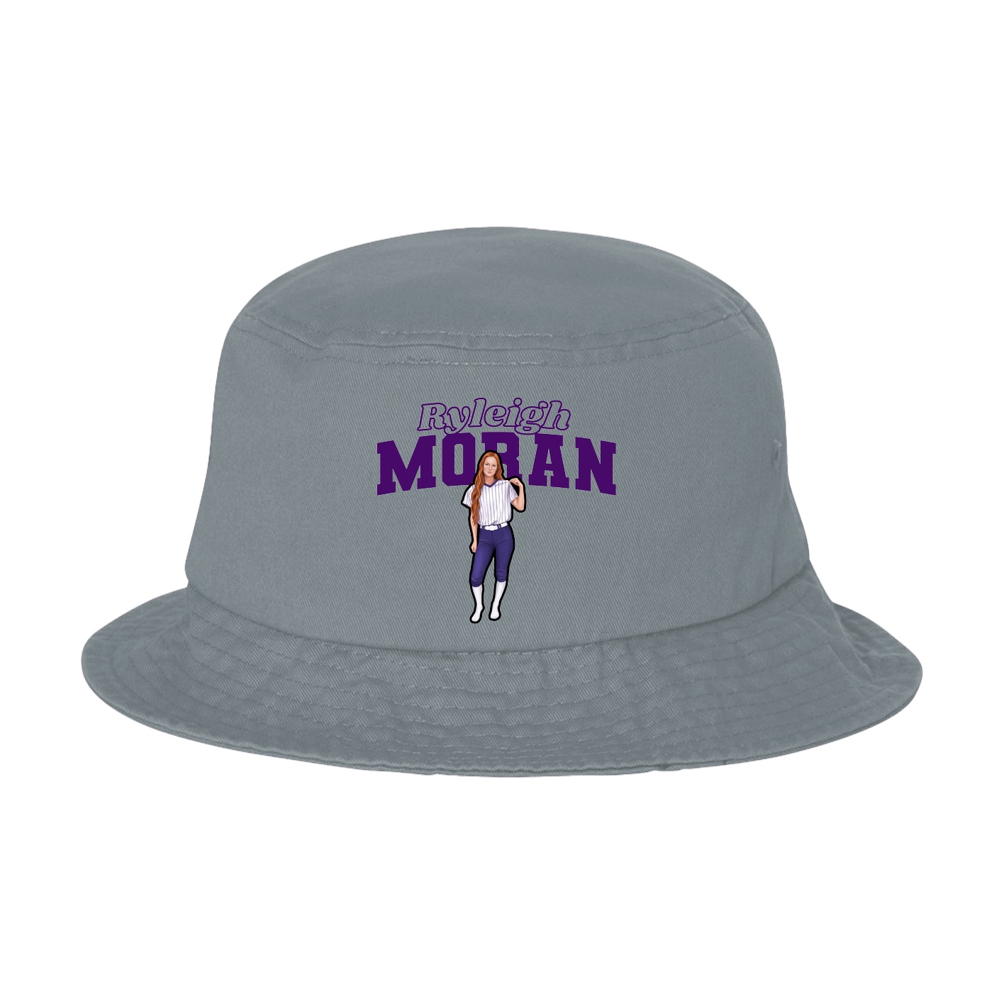 Bucket Cap — Name Arch in Grey