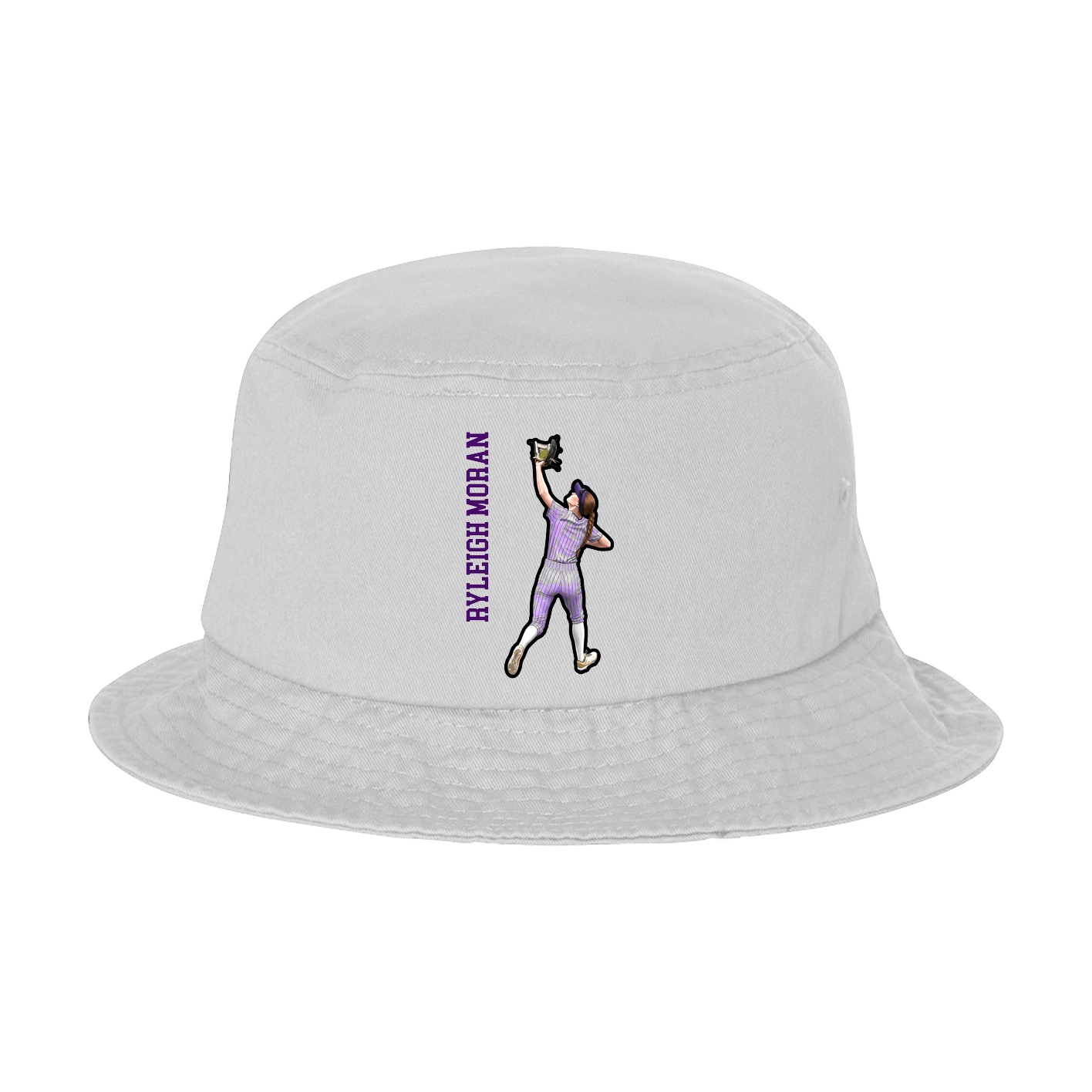 Bucket Cap — Name Vertical in White