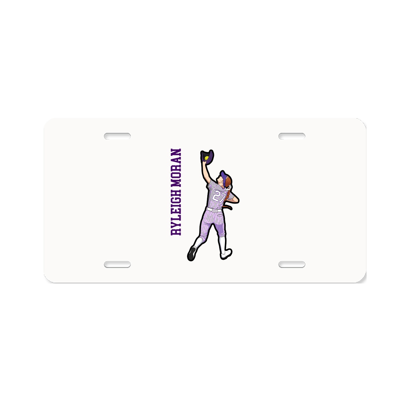 License Plate — Name Vertical in Classic