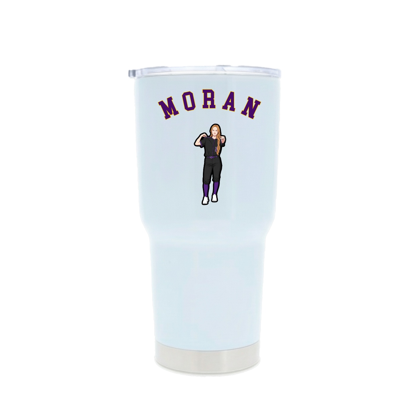 30oz Stainless Steel Tumbler — Shirsey Arch in White