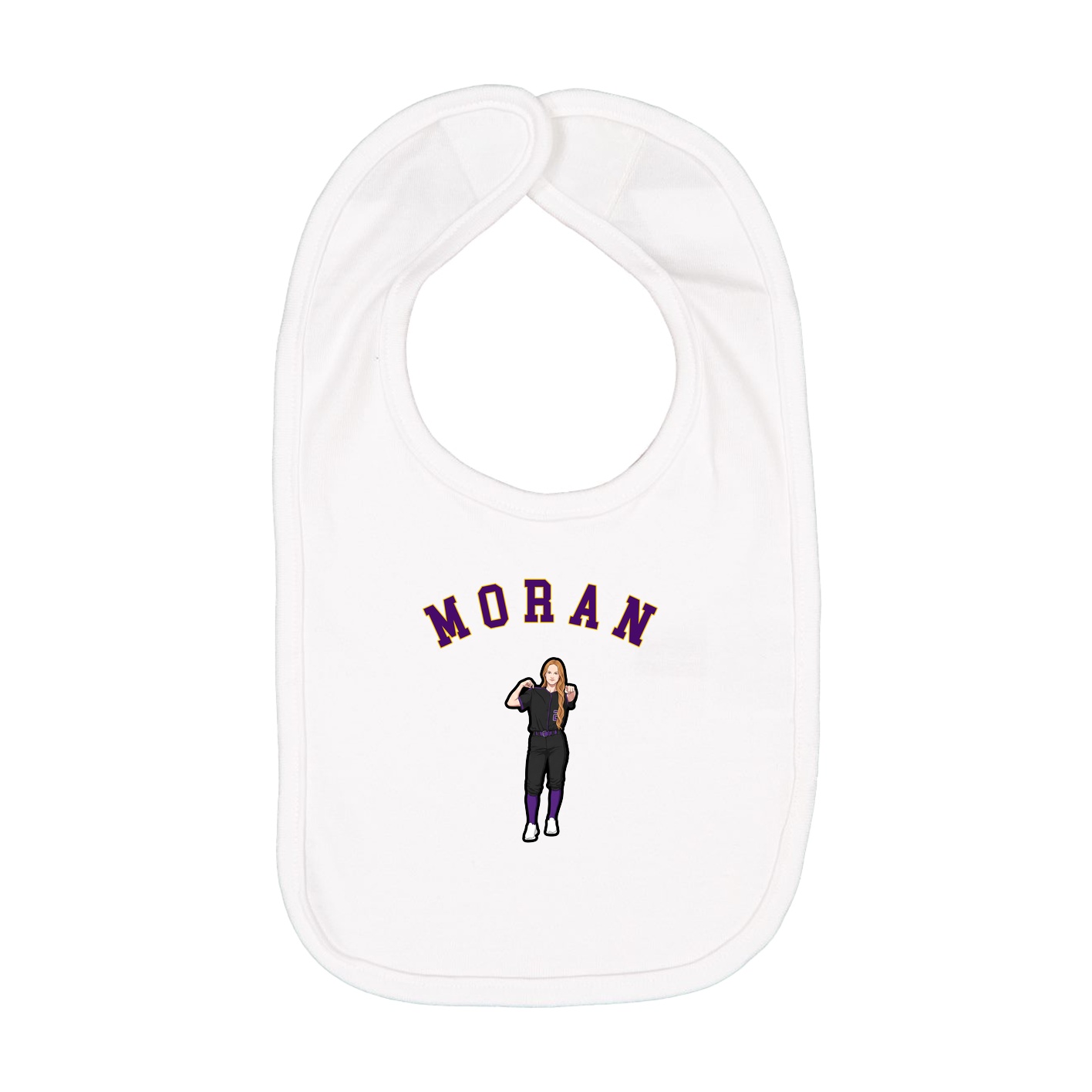 Infant Bib — Shirsey Arch in White