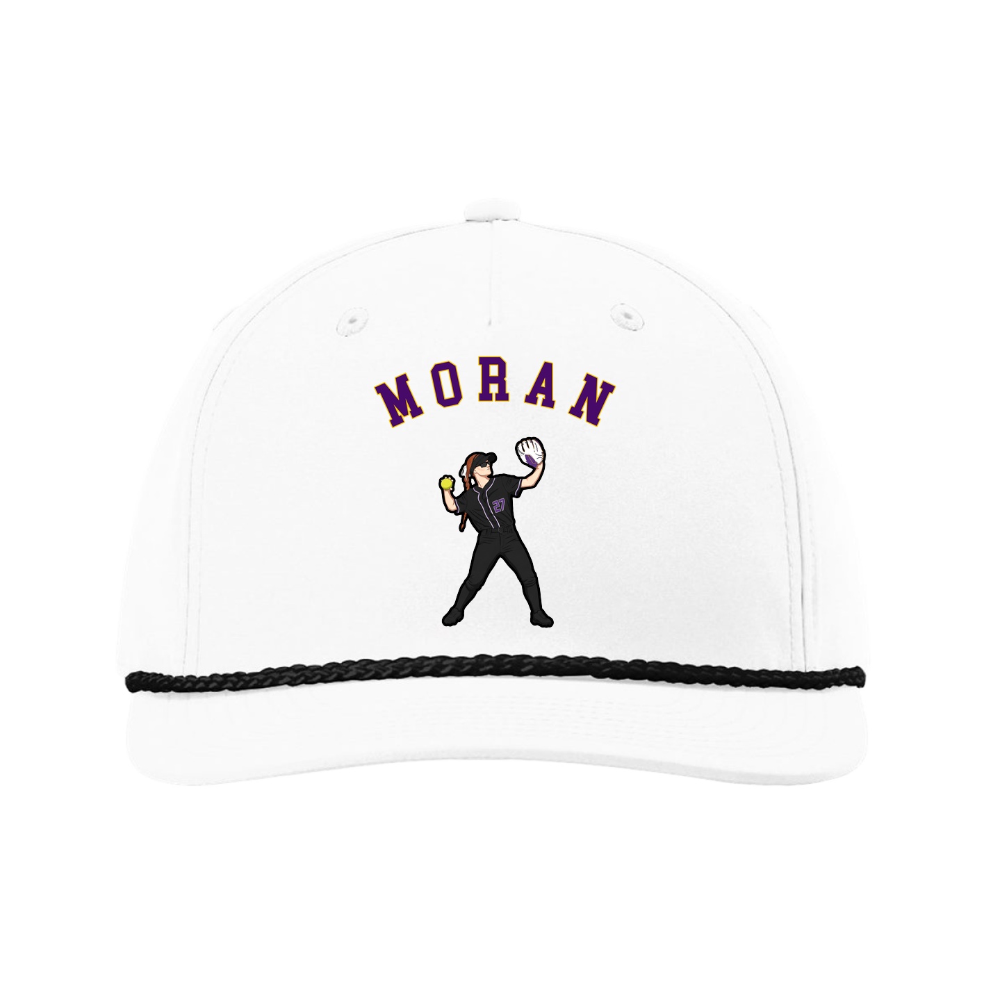 Five-Panel Classic Rope Cap — Shirsey Arch in White