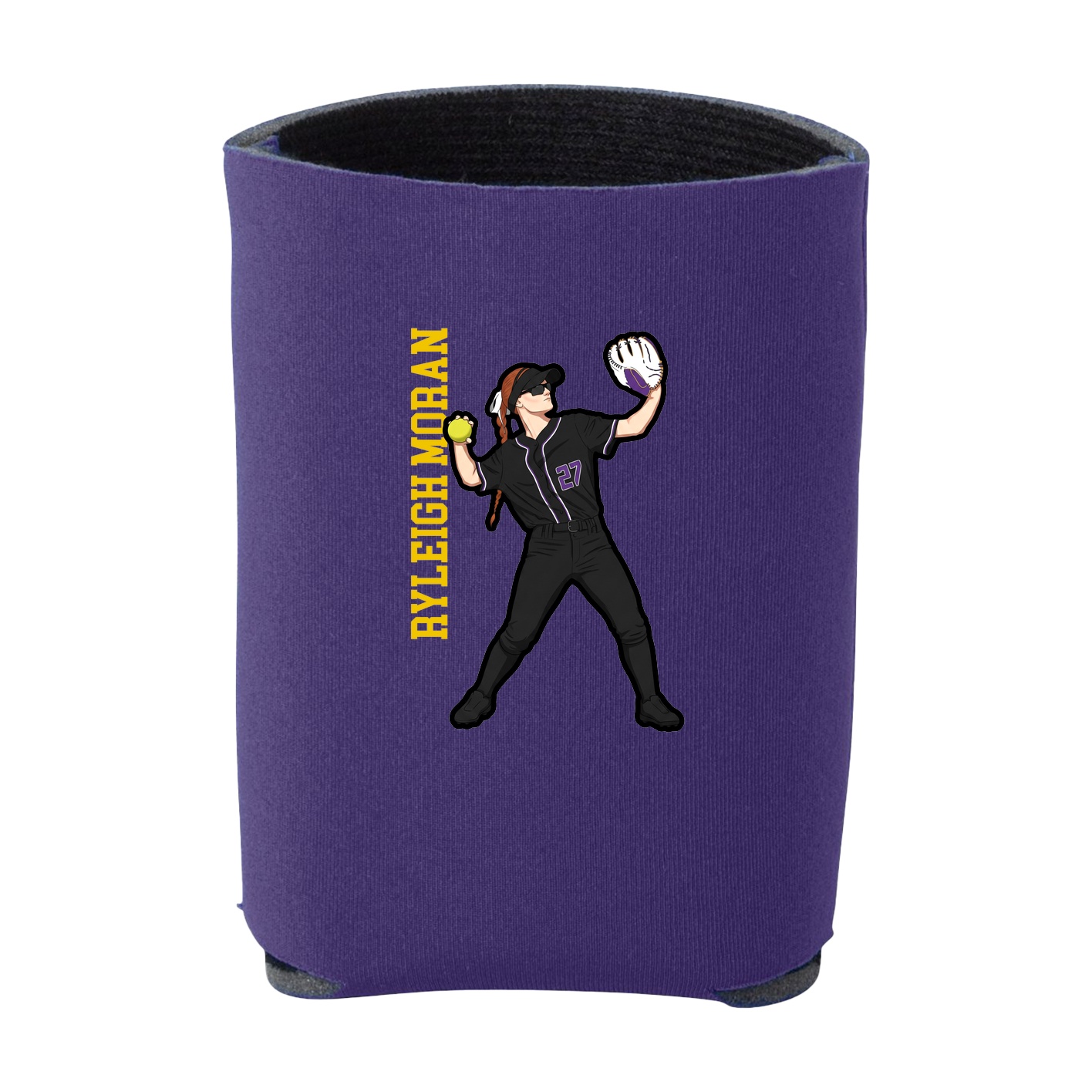 Can Holder — Name Vertical in Purple