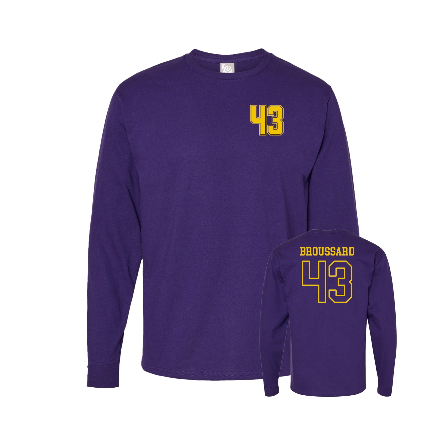 Long Sleeve Tee — Chest Back in Purple