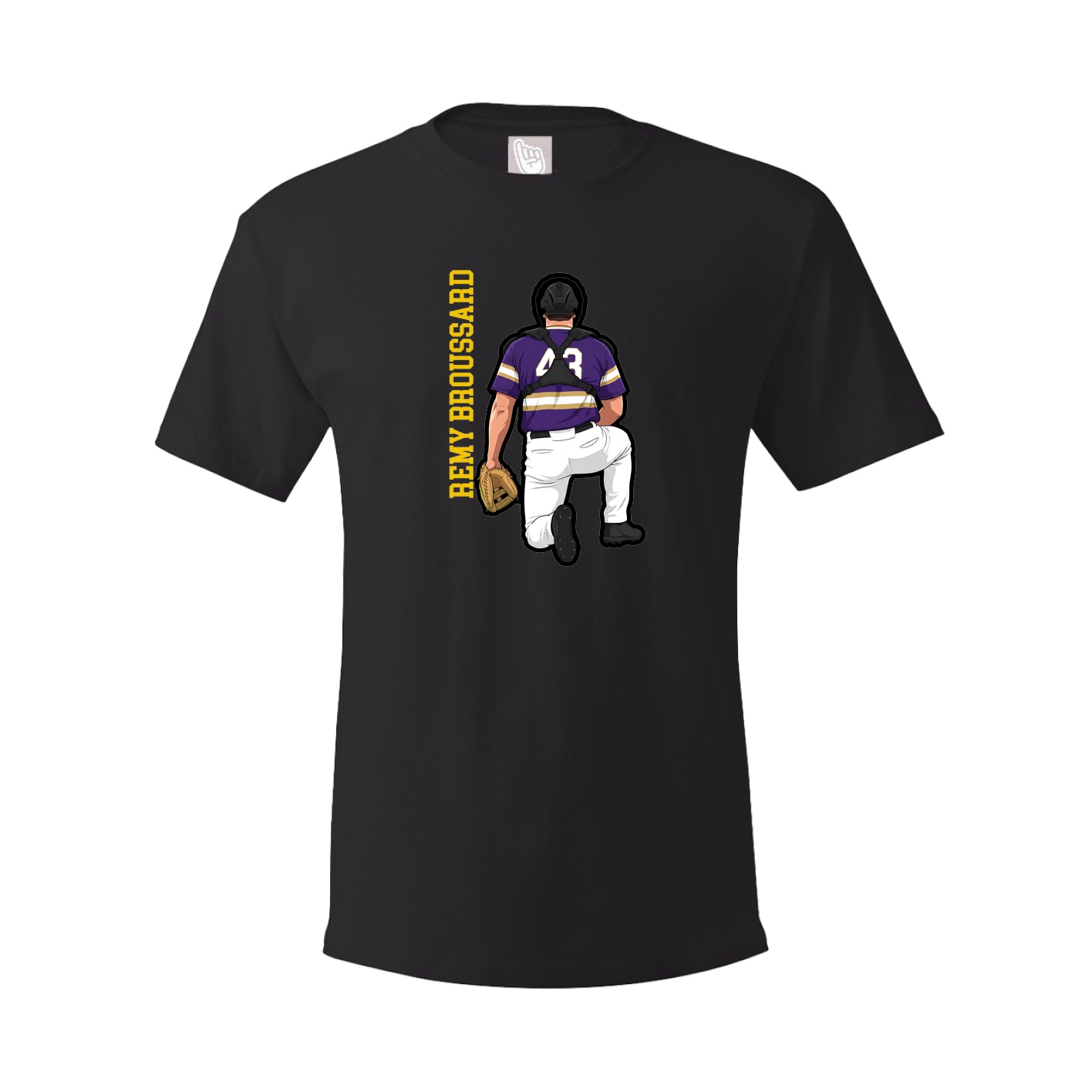 Youth Tee — Name Vertical in Black