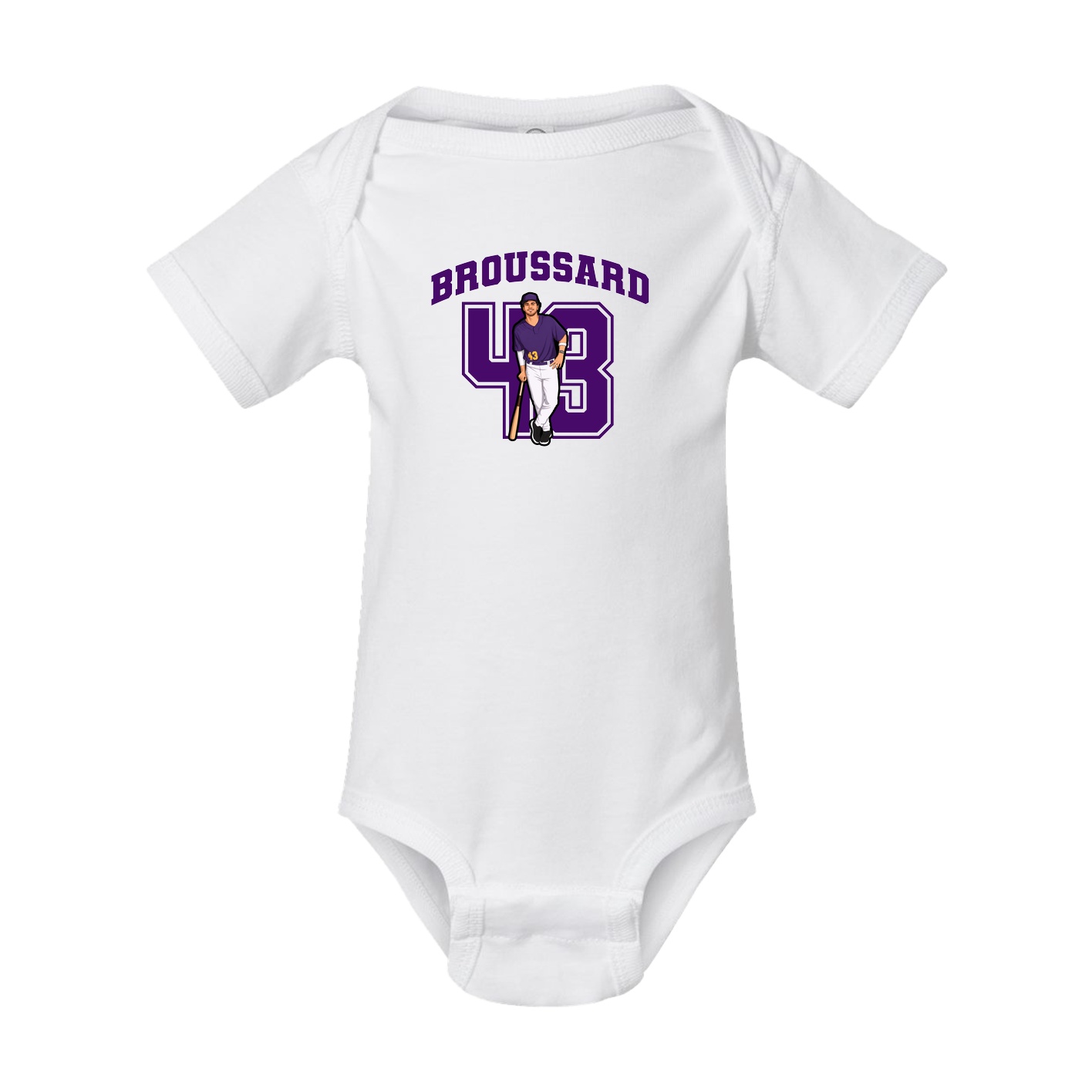Baby Onesie — Number in White