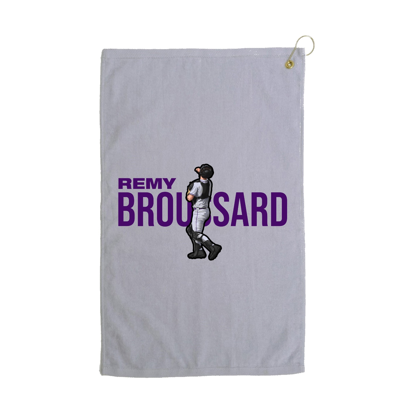 Golf Towel — Player Name in Grey
