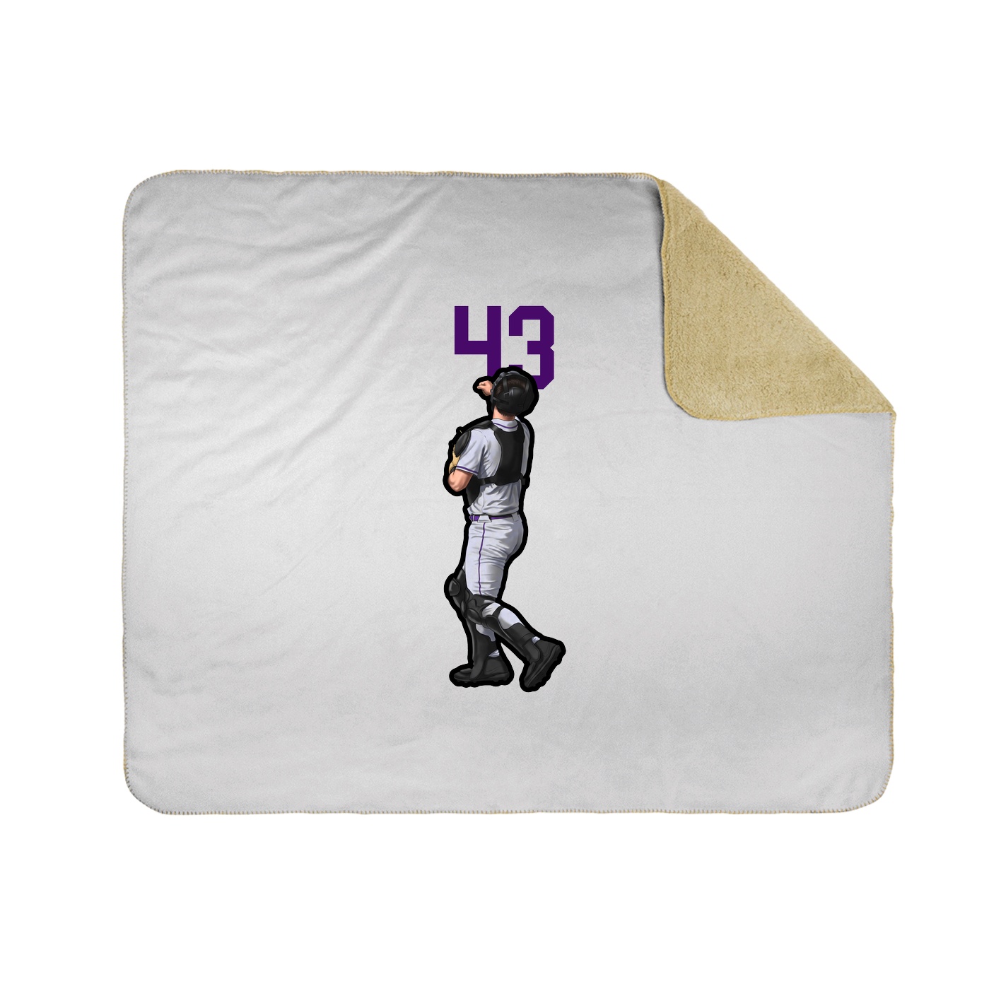 Throw Blanket — Number Top in White