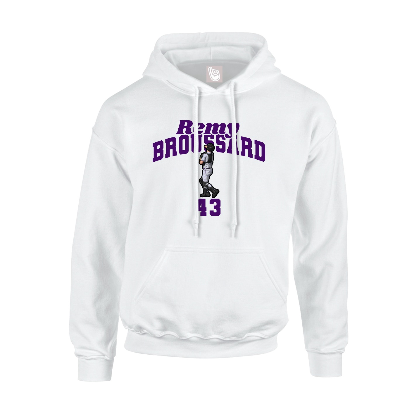 Hoodie — Signature Arch in White