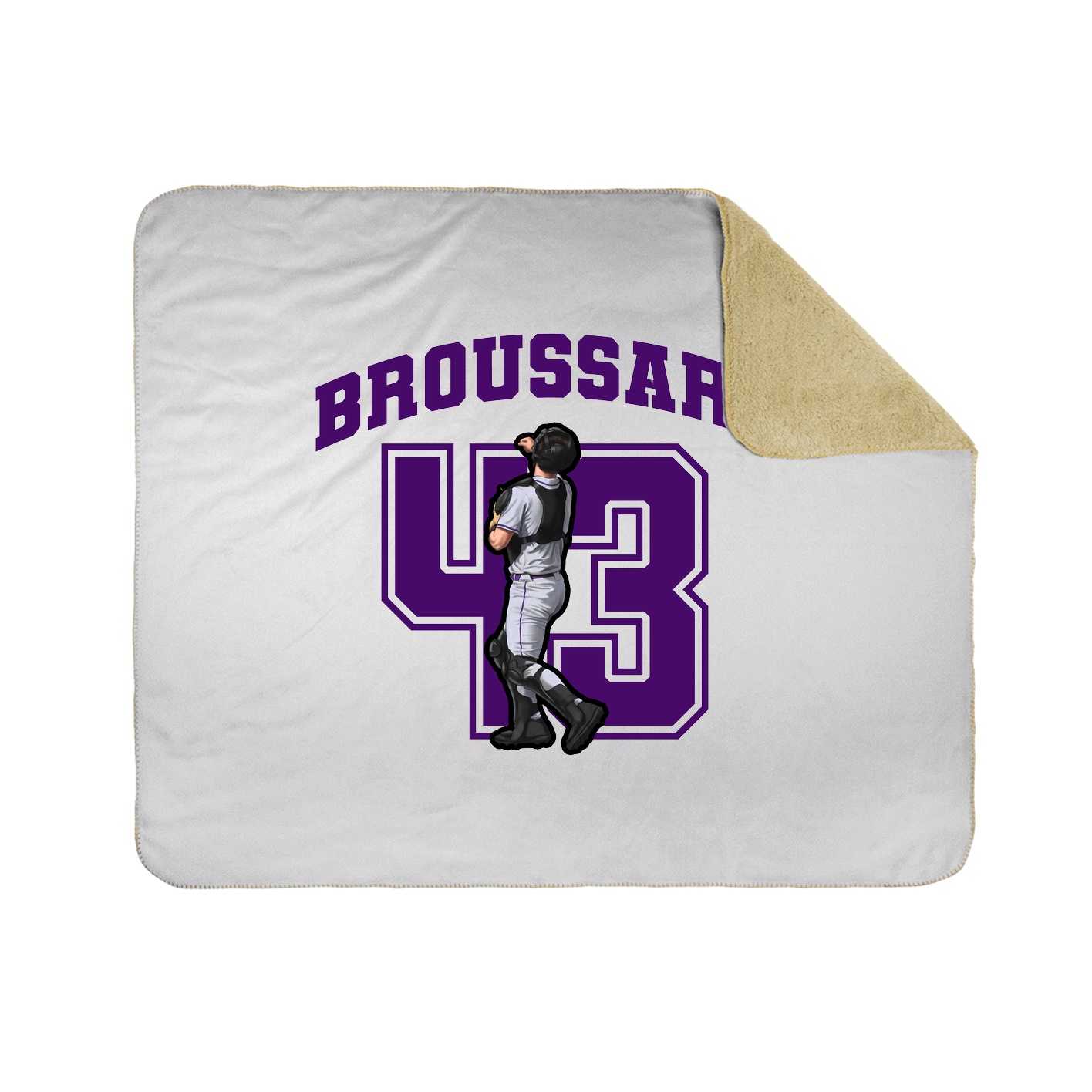 Throw Blanket — Number in White