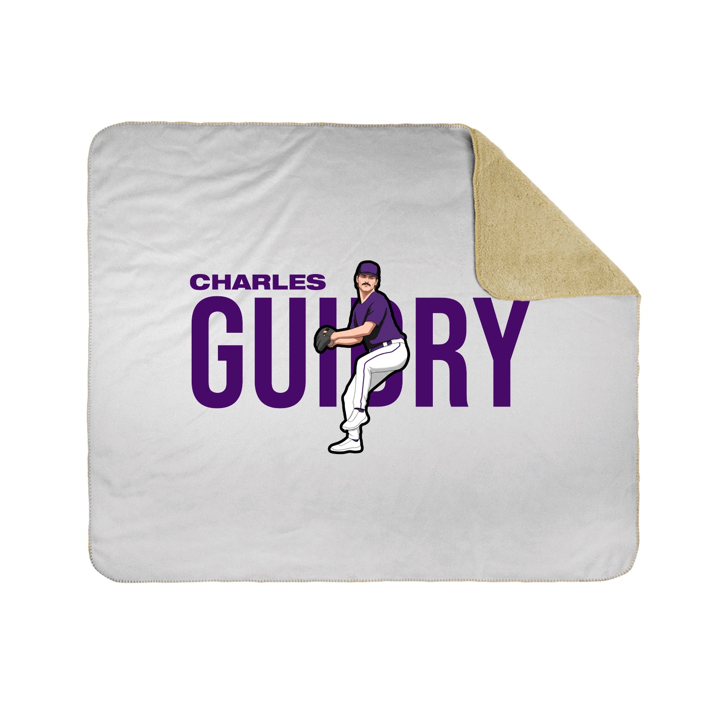 Throw Blanket — Player Name in White