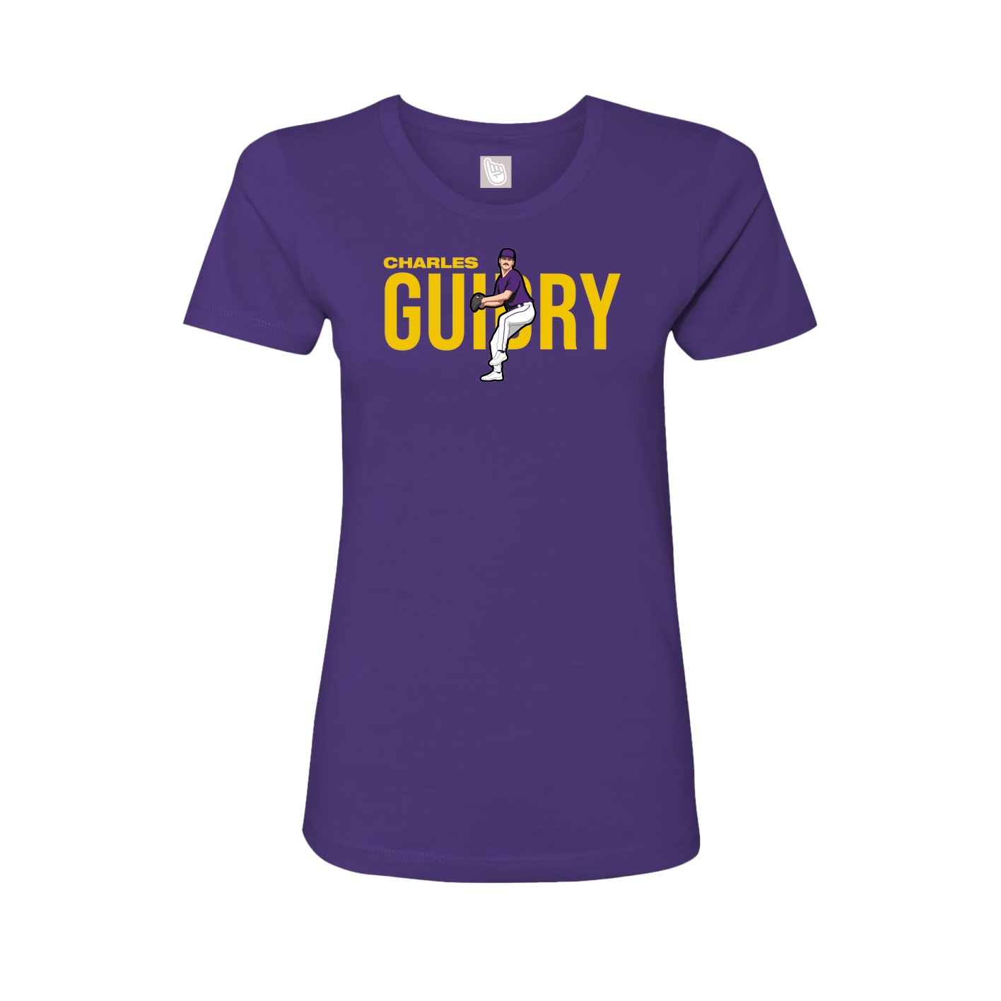 Fitted Women's Tee — Player Name in Purple