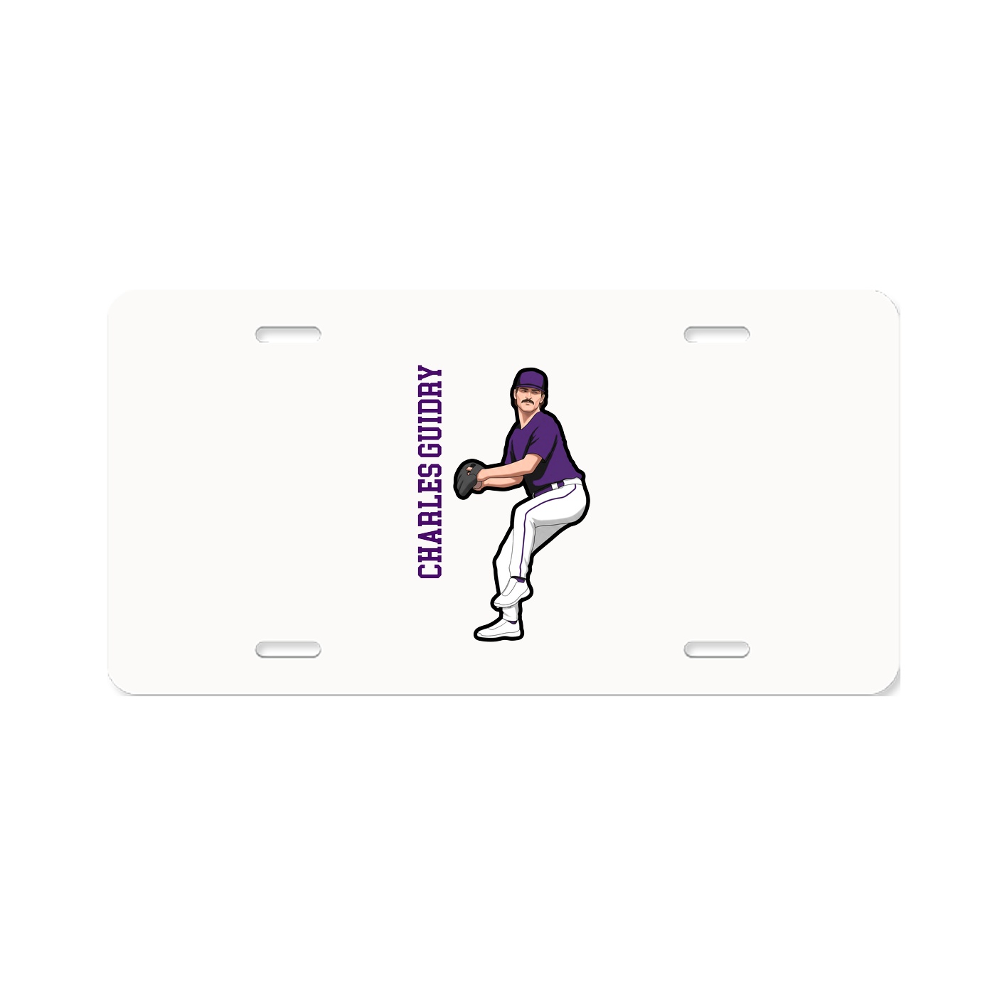 License Plate — Name Vertical in Classic