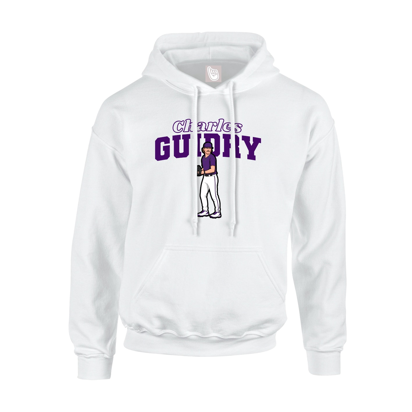 Hoodie — Name Arch in White