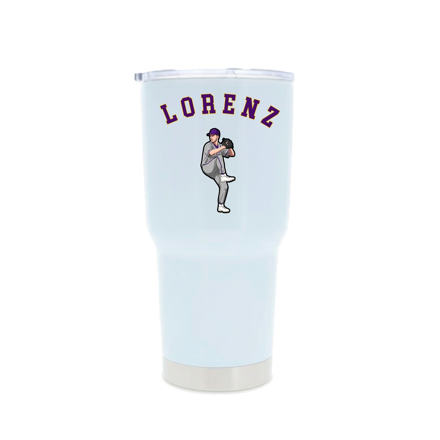 30oz Stainless Steel Tumbler — Shirsey Arch in White