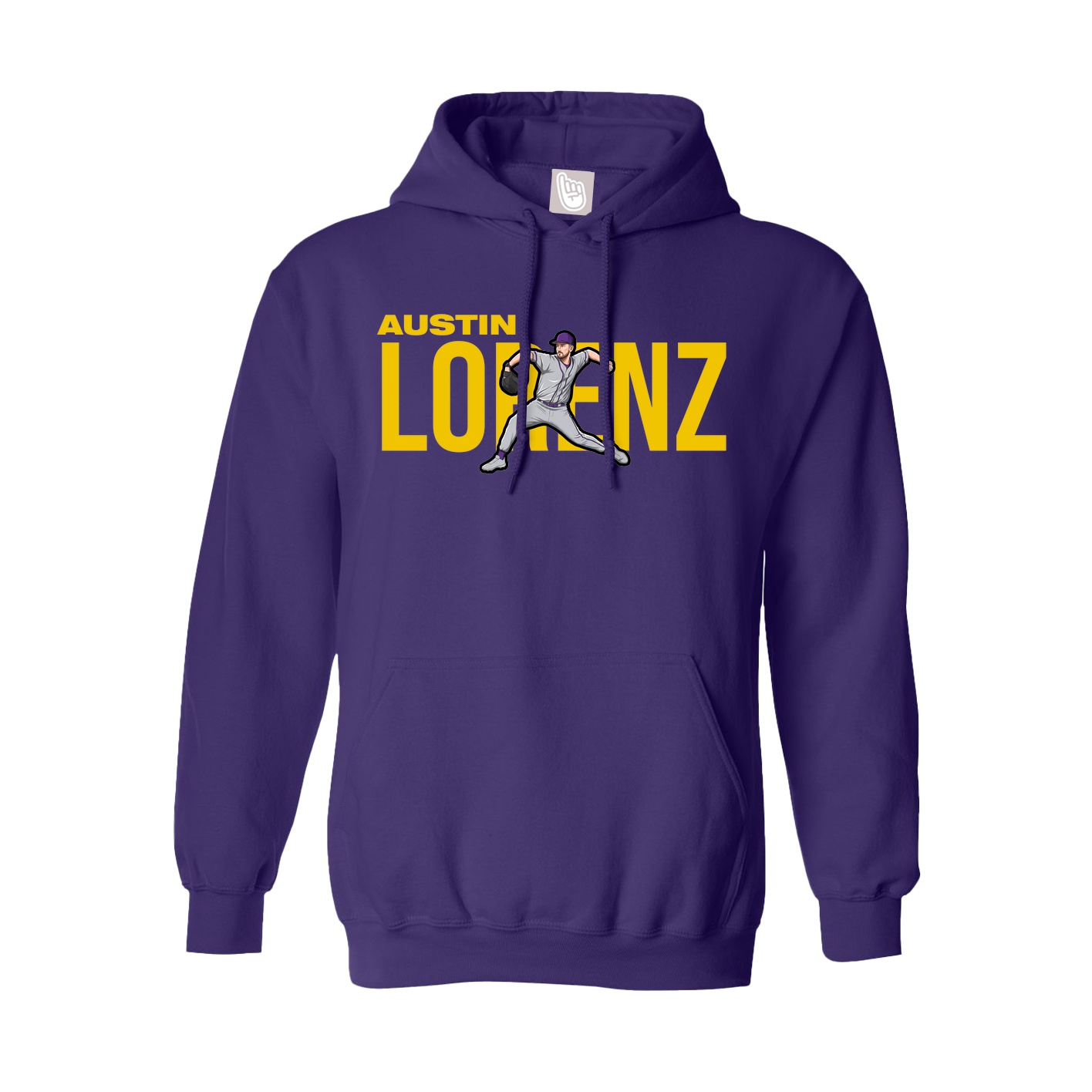 Youth Hoodie — Player Name in Purple