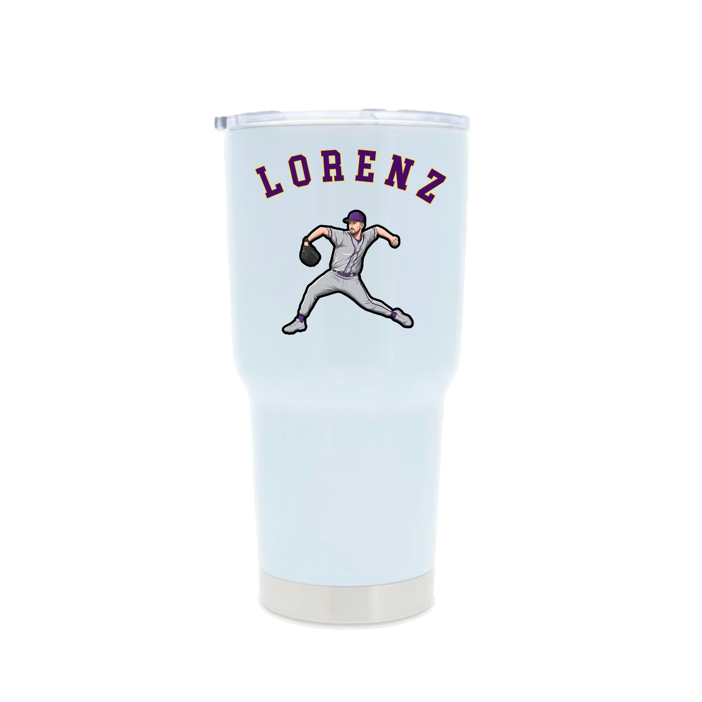 30oz Stainless Steel Tumbler — Shirsey Arch in White