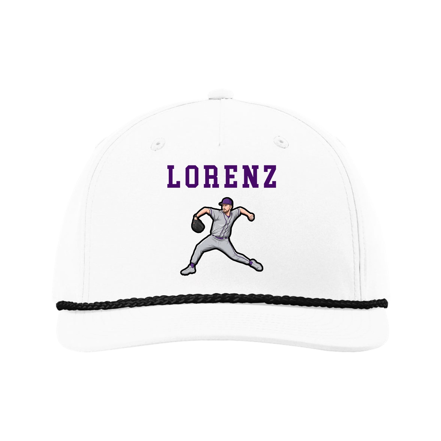 Five-Panel Classic Rope Cap — Shirsey in White