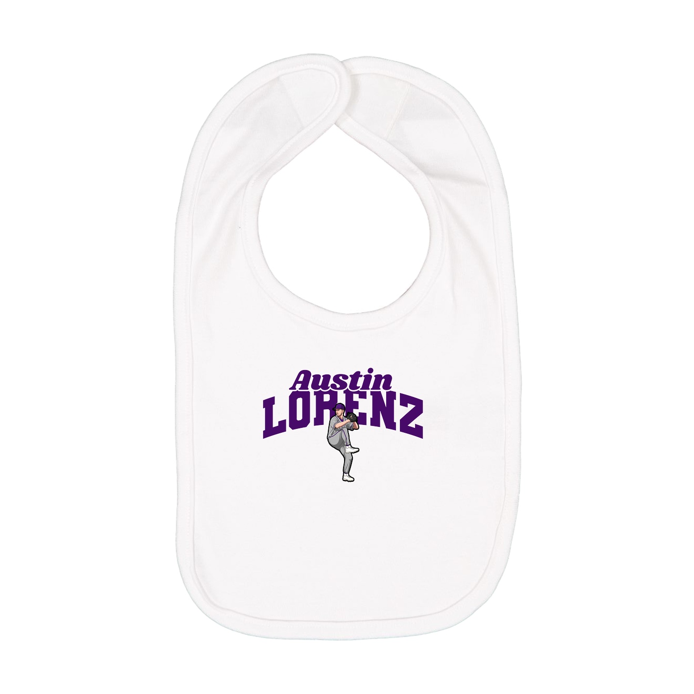 Infant Bib — Signature Arch in White