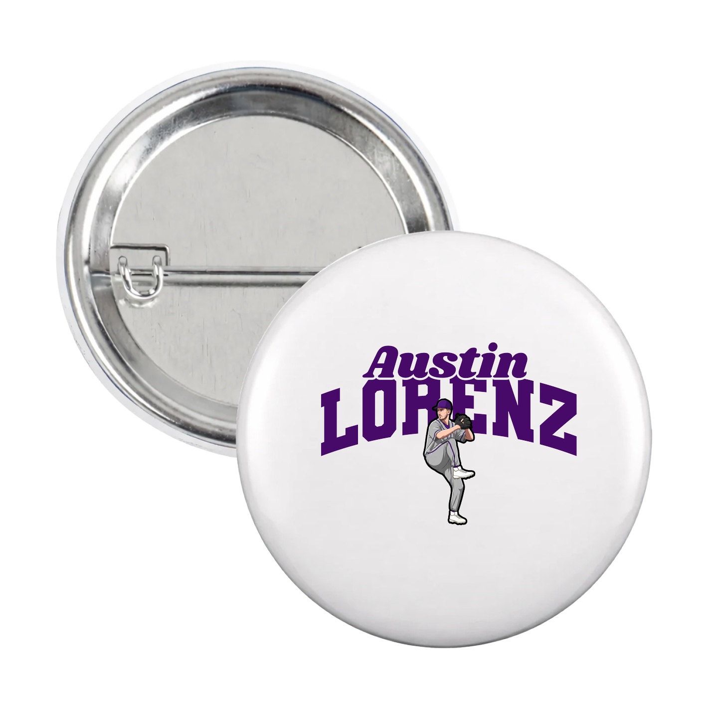Game Day Button — Signature Arch in White