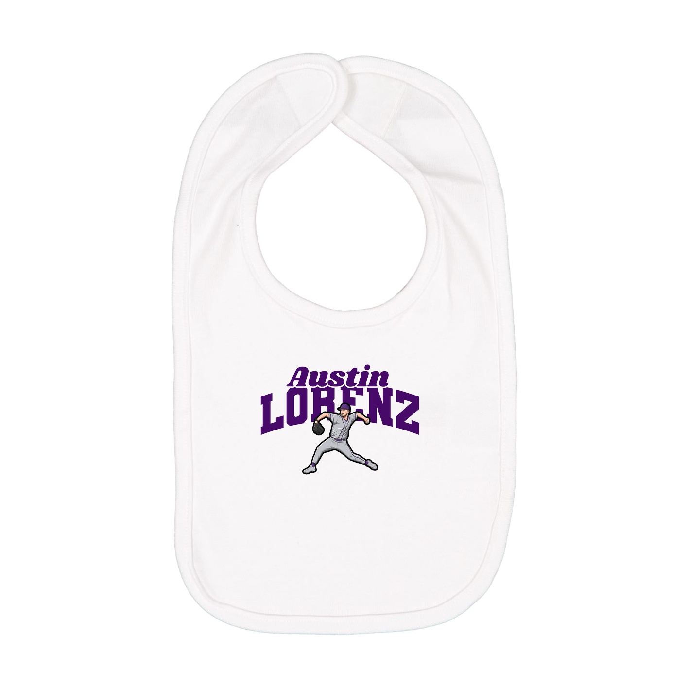 Infant Bib — Signature Arch in White
