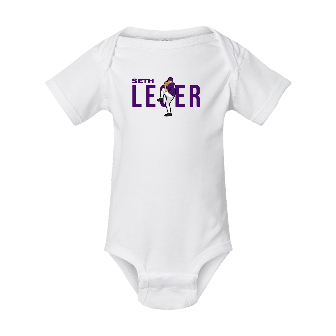Baby Onesie — Player Name in White
