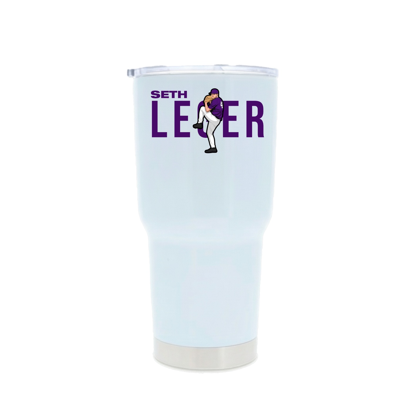 30oz Stainless Steel Tumbler — Player Name in White