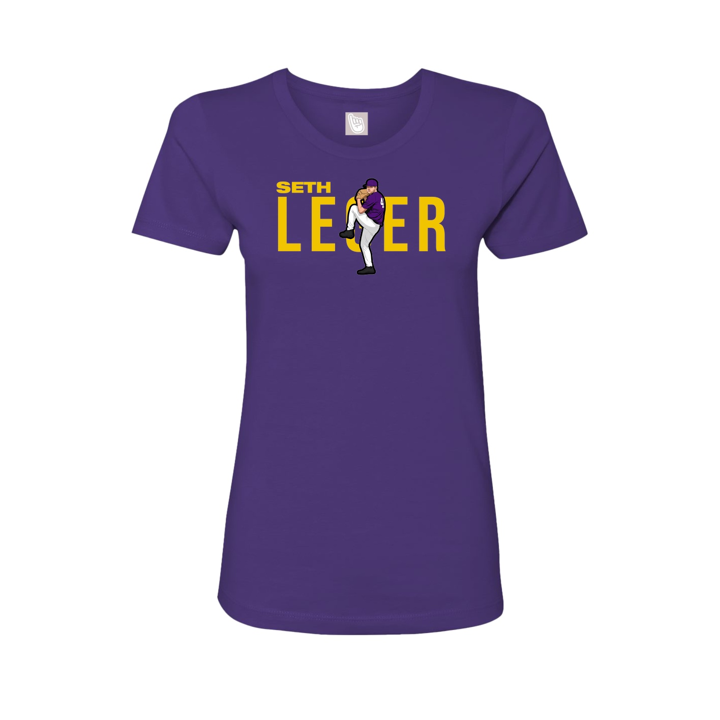 Fitted Women's Tee — Player Name in Purple