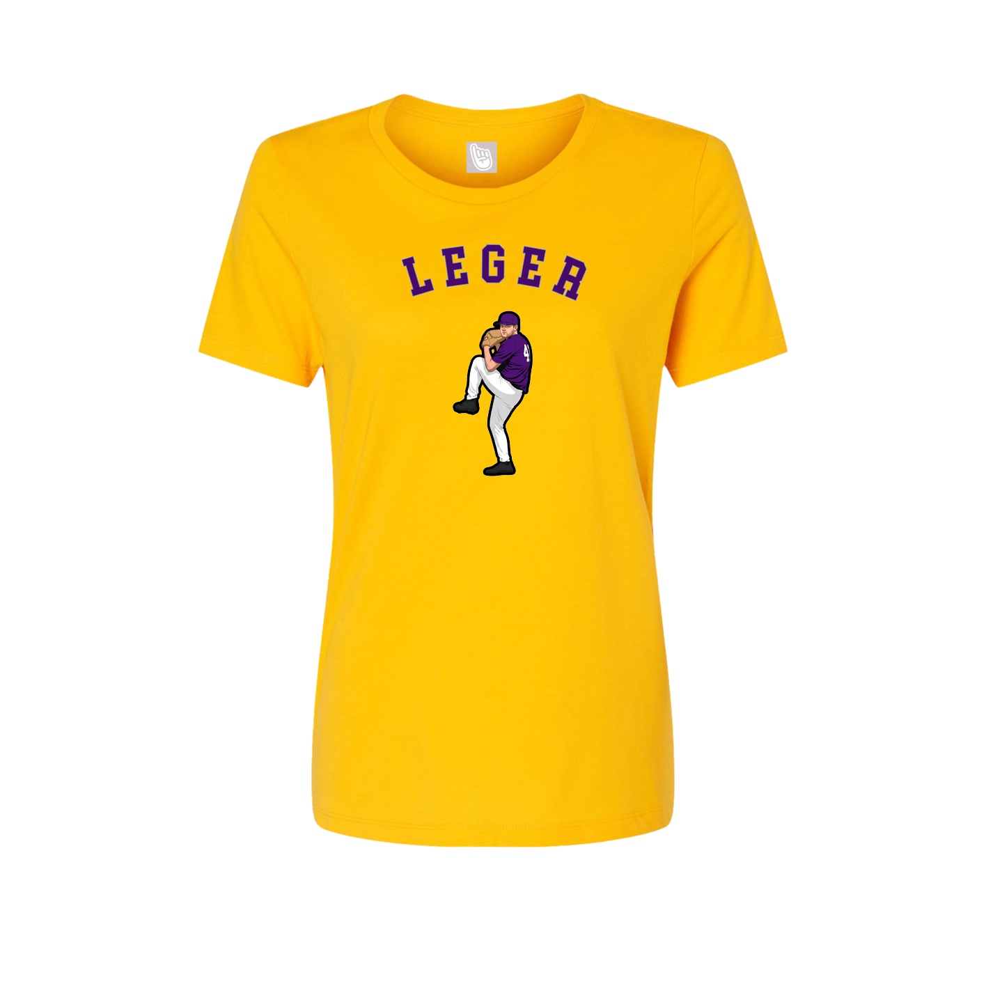Fitted Women's Tee — Shirsey Arch in Gold