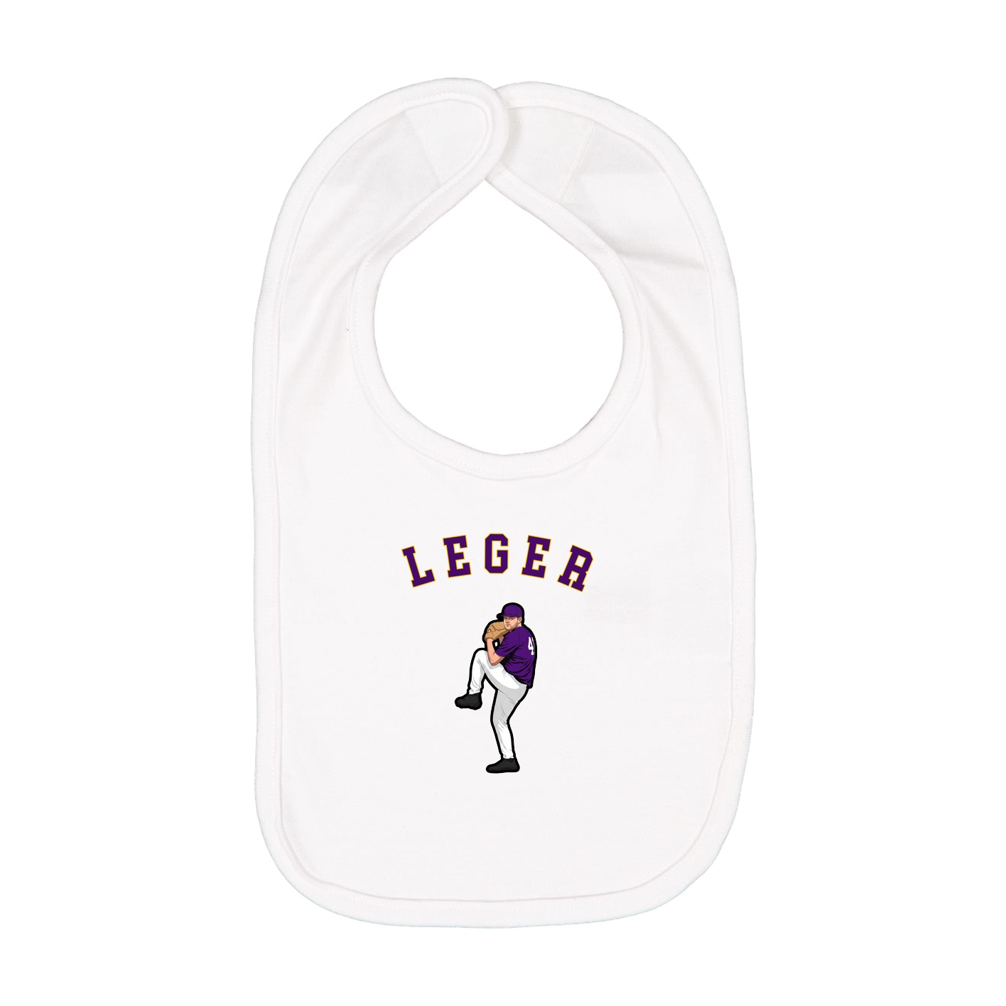 Infant Bib — Shirsey Arch in White
