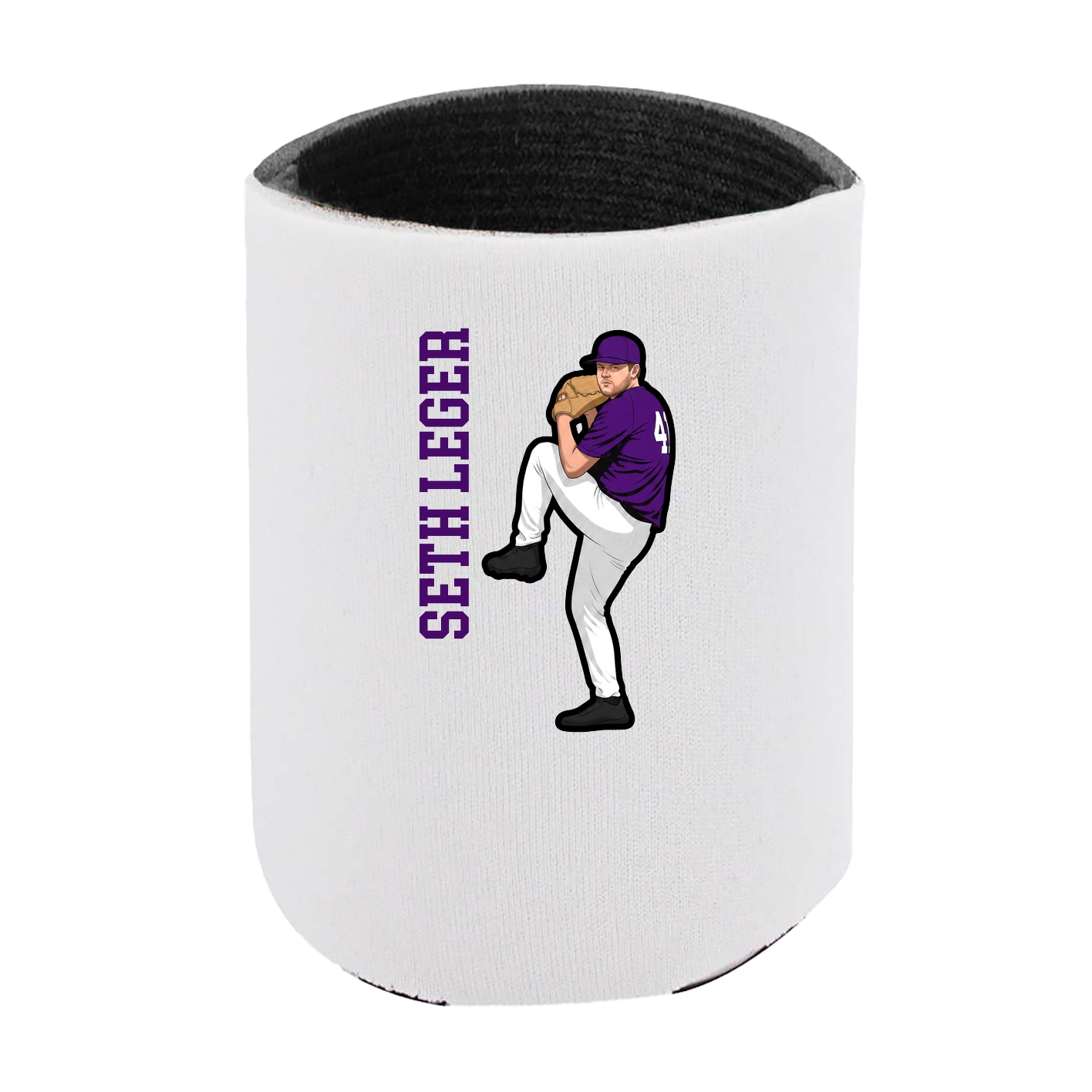 Can Holder — Name Vertical in White