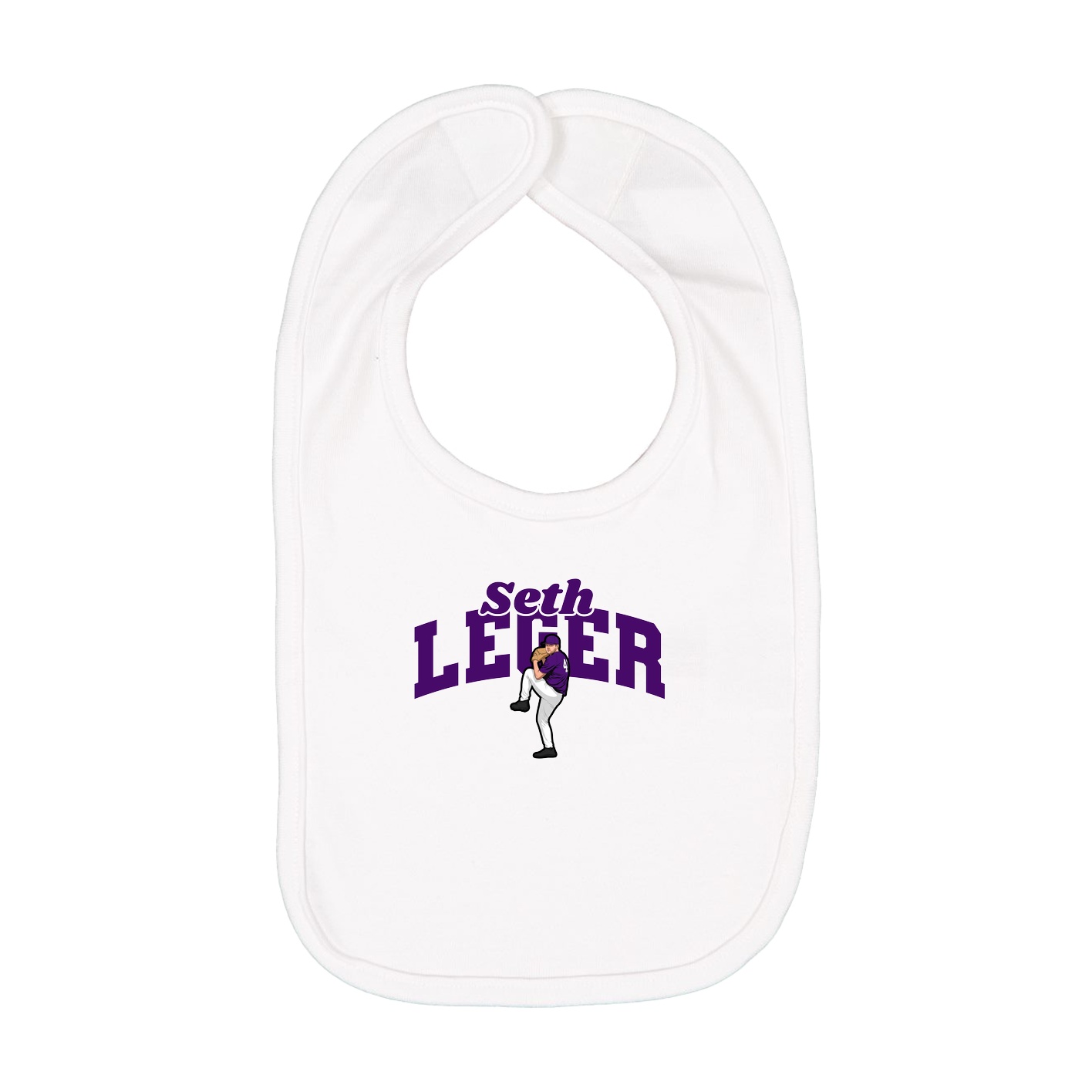 Infant Bib — Signature Arch in White