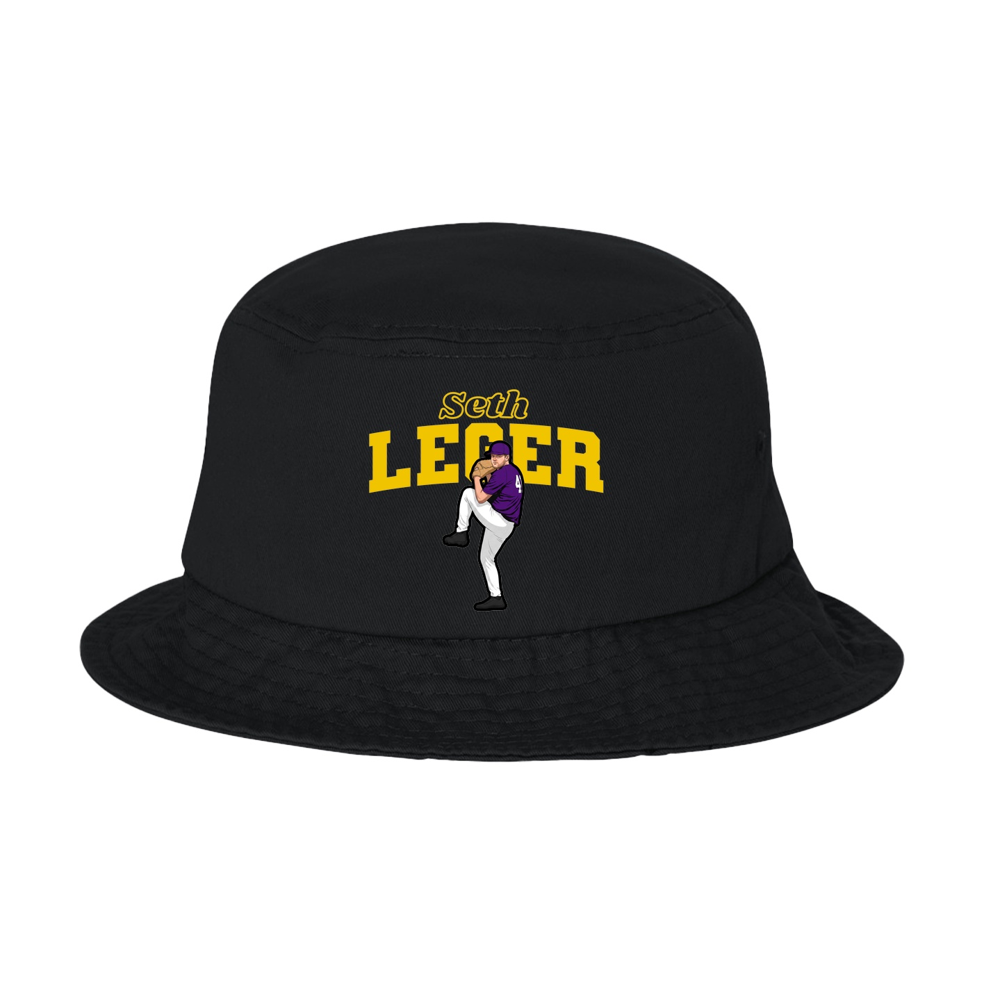 Bucket Cap — Name Arch in Black