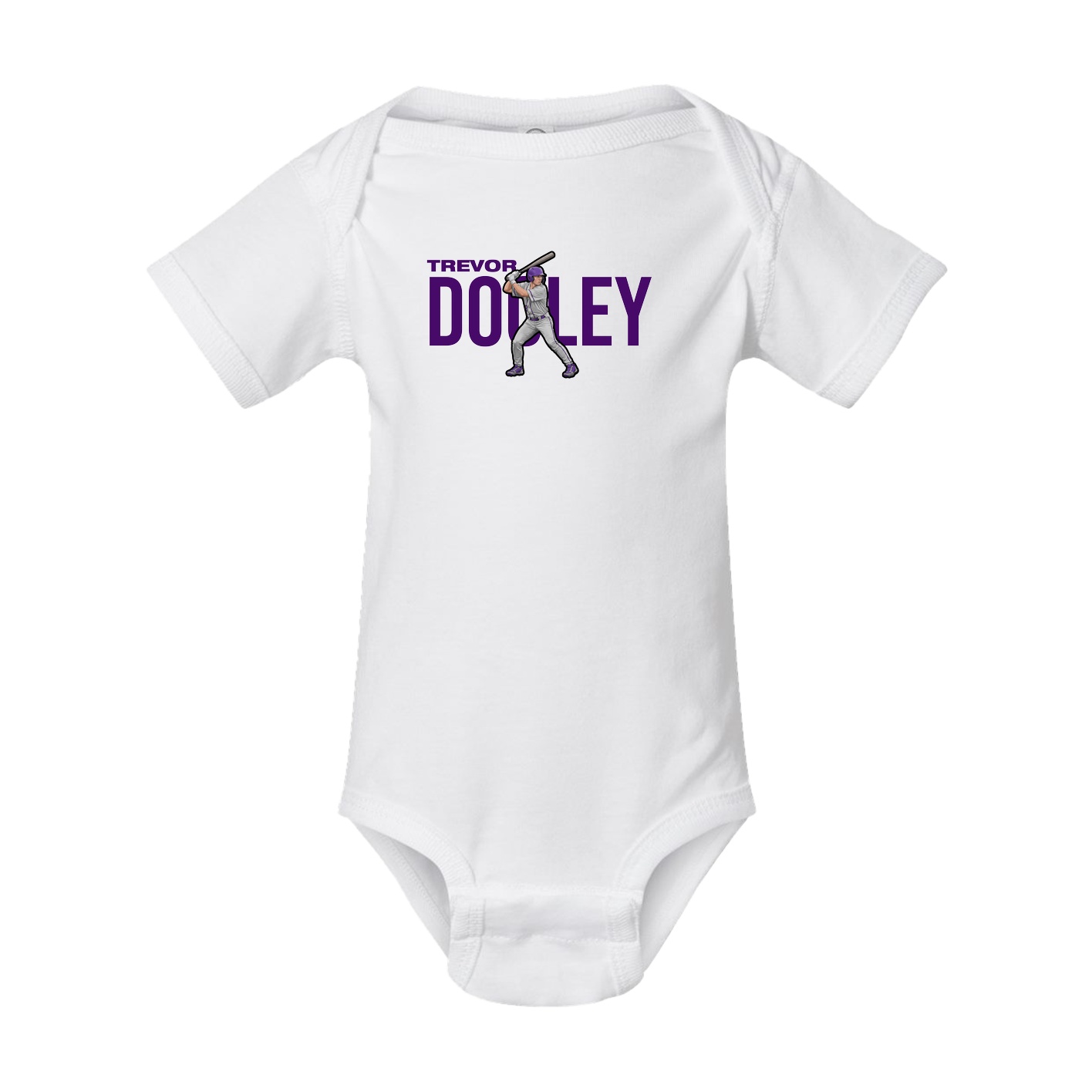 Baby Onesie — Player Name in White