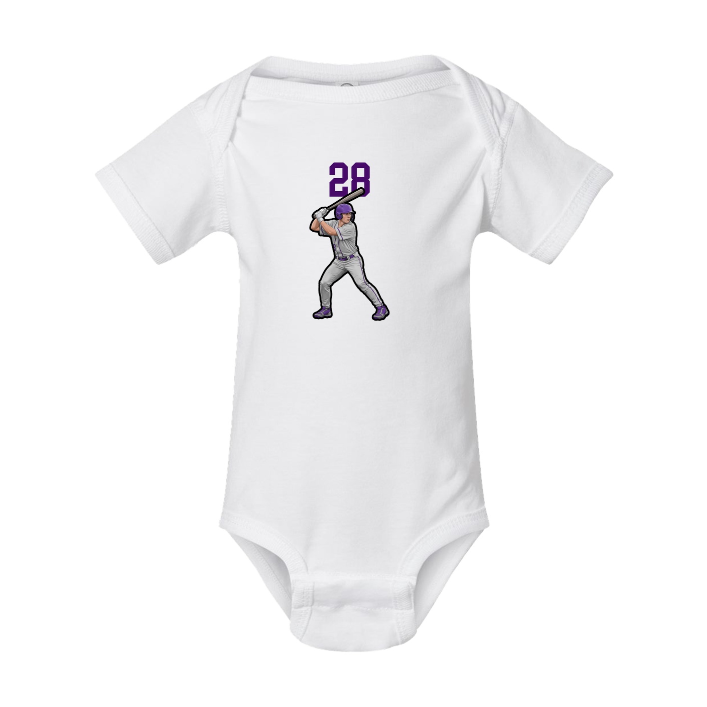 Baby Onesie — Number Top in White