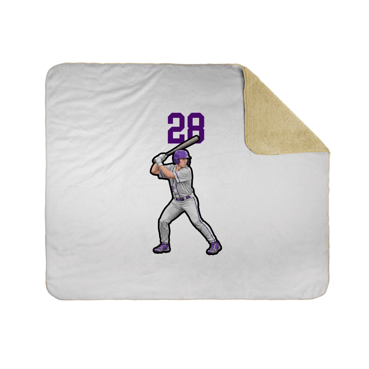 Throw Blanket — Number Top in White
