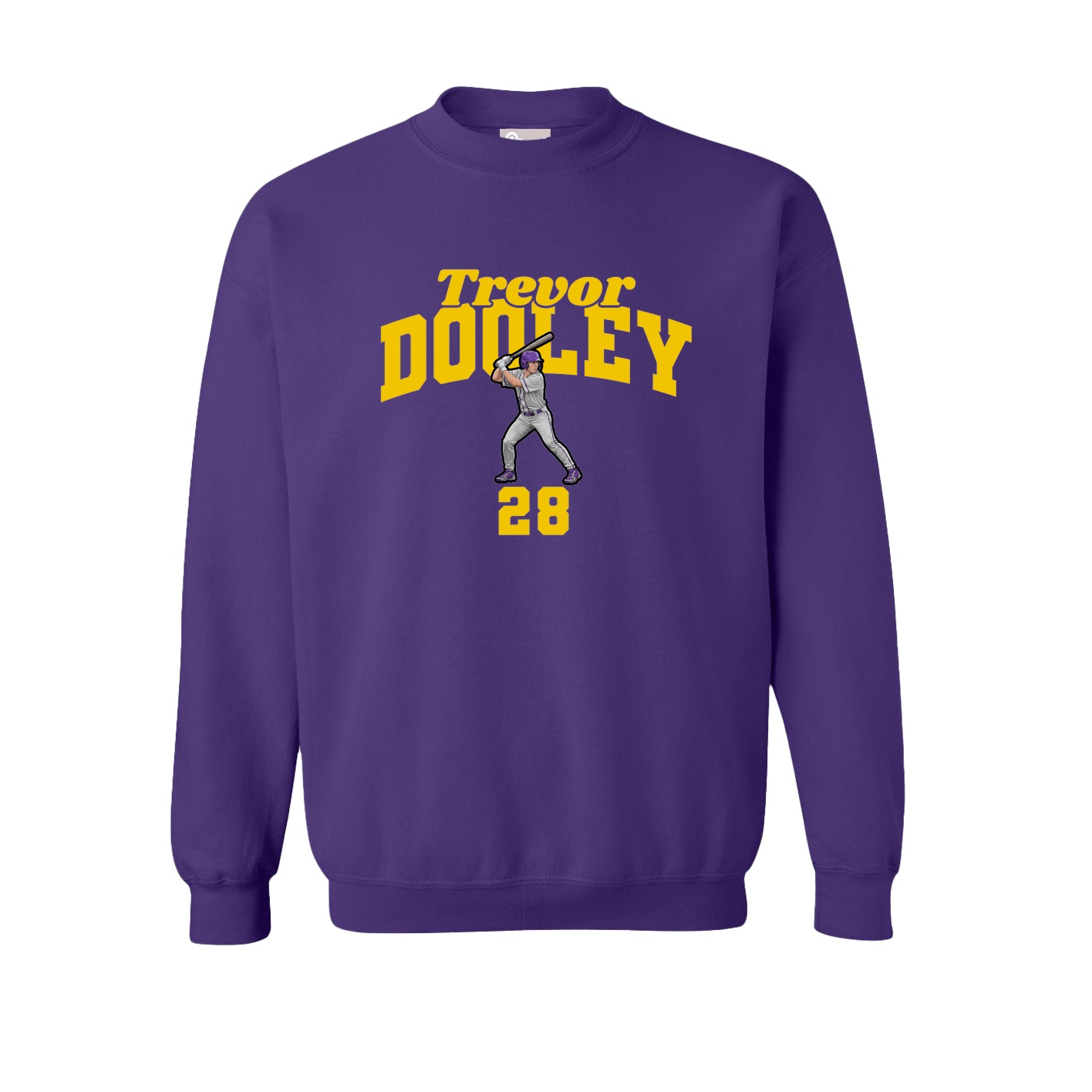 Fleece Crew — Signature Arch in Purple