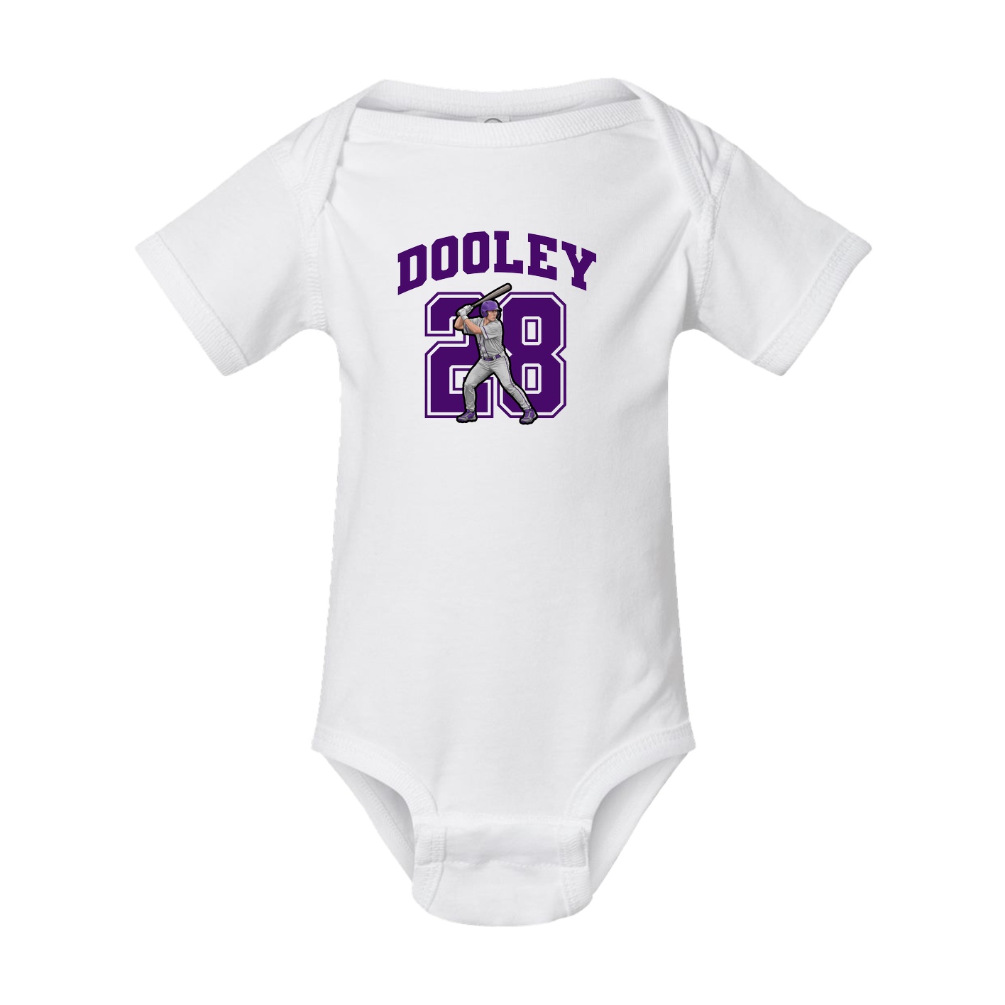 Baby Onesie — Number in White