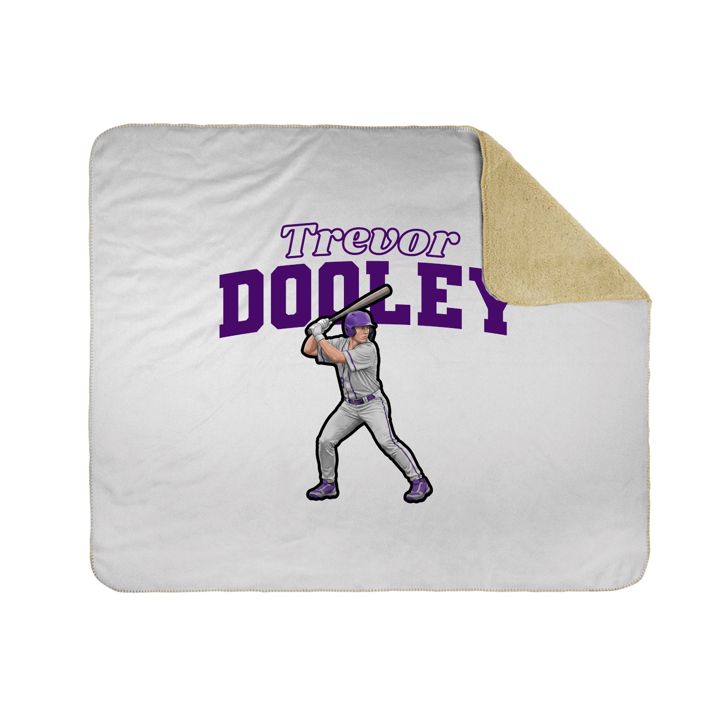 Throw Blanket — Name Arch in White