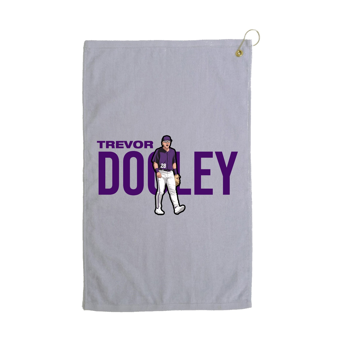 Golf Towel — Player Name in Grey