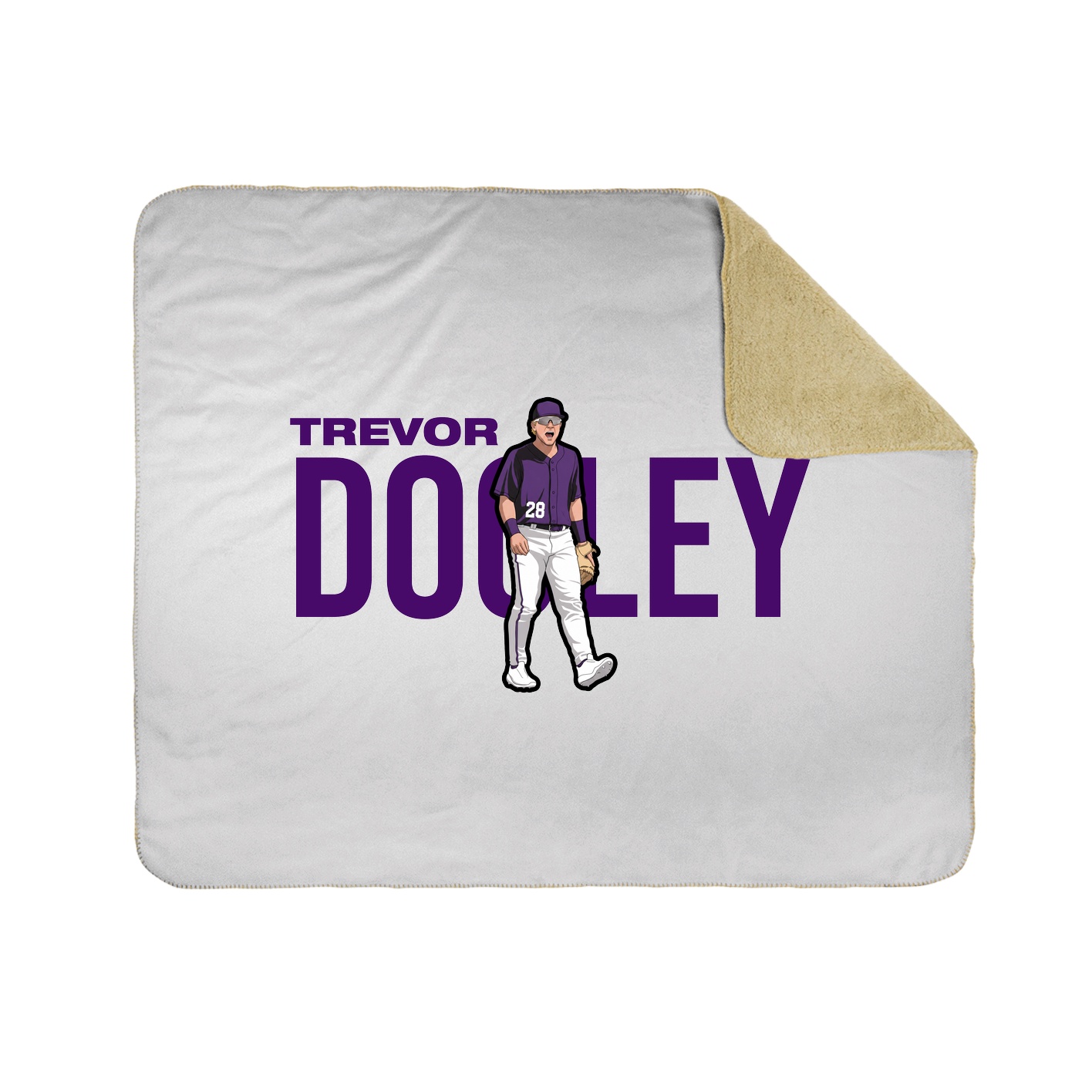 Throw Blanket — Player Name in White