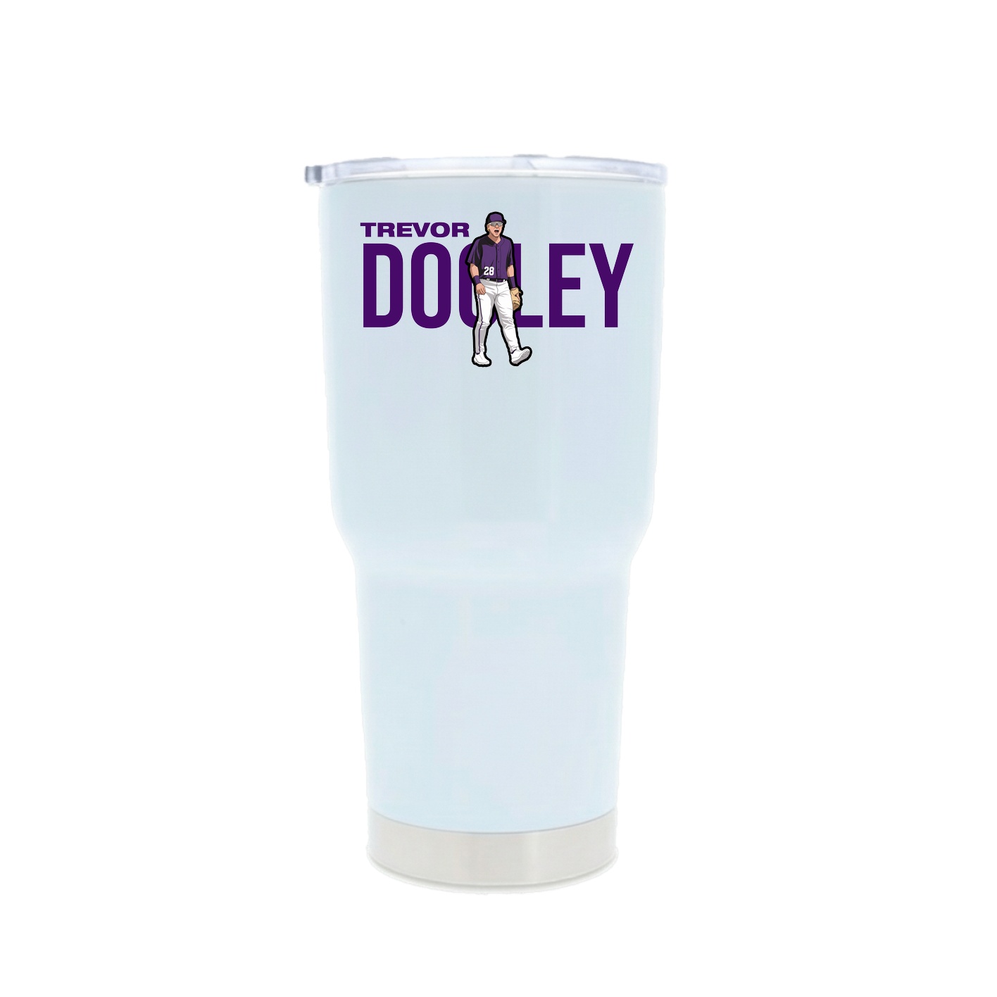 30oz Stainless Steel Tumbler — Player Name in White