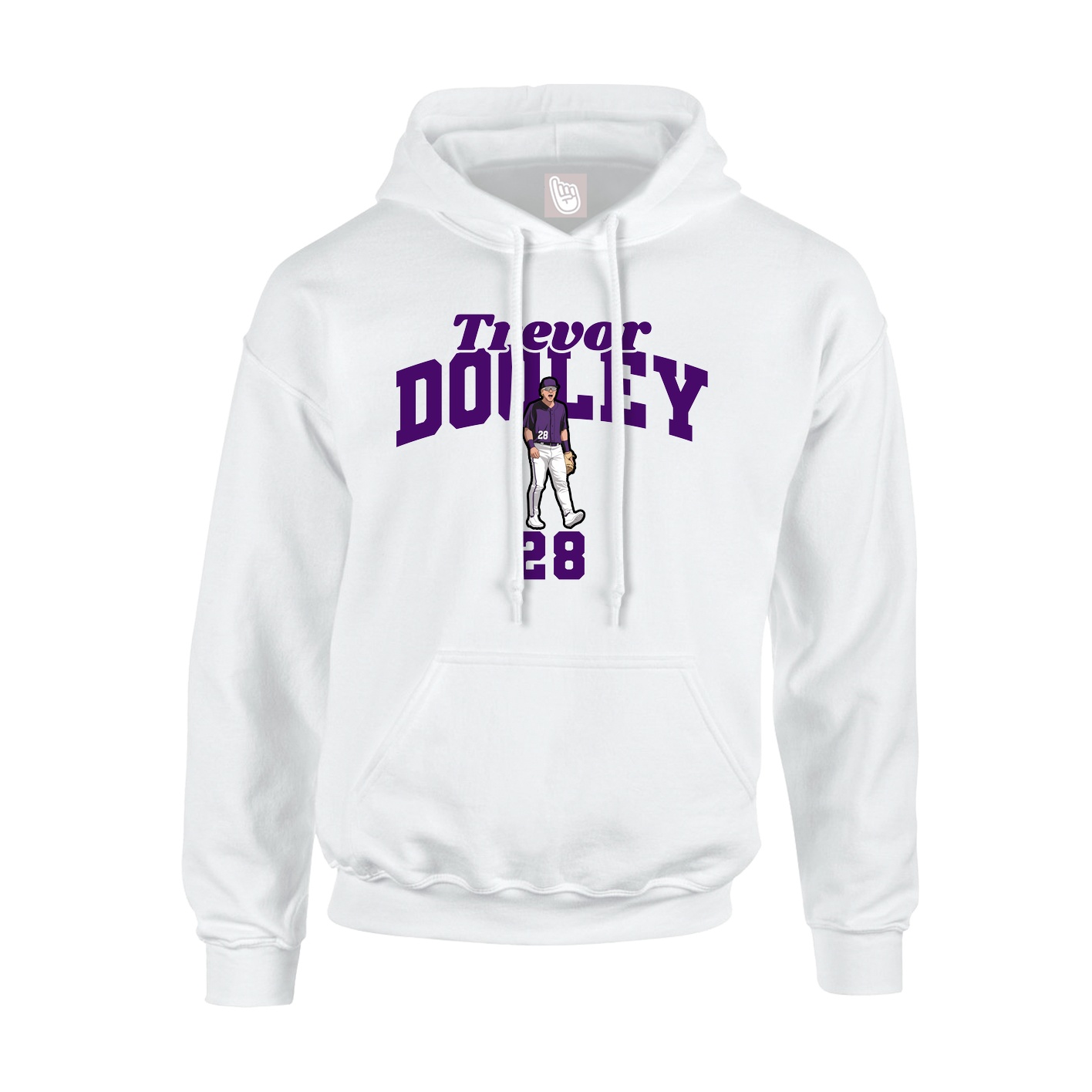 Hoodie — Signature Arch in White