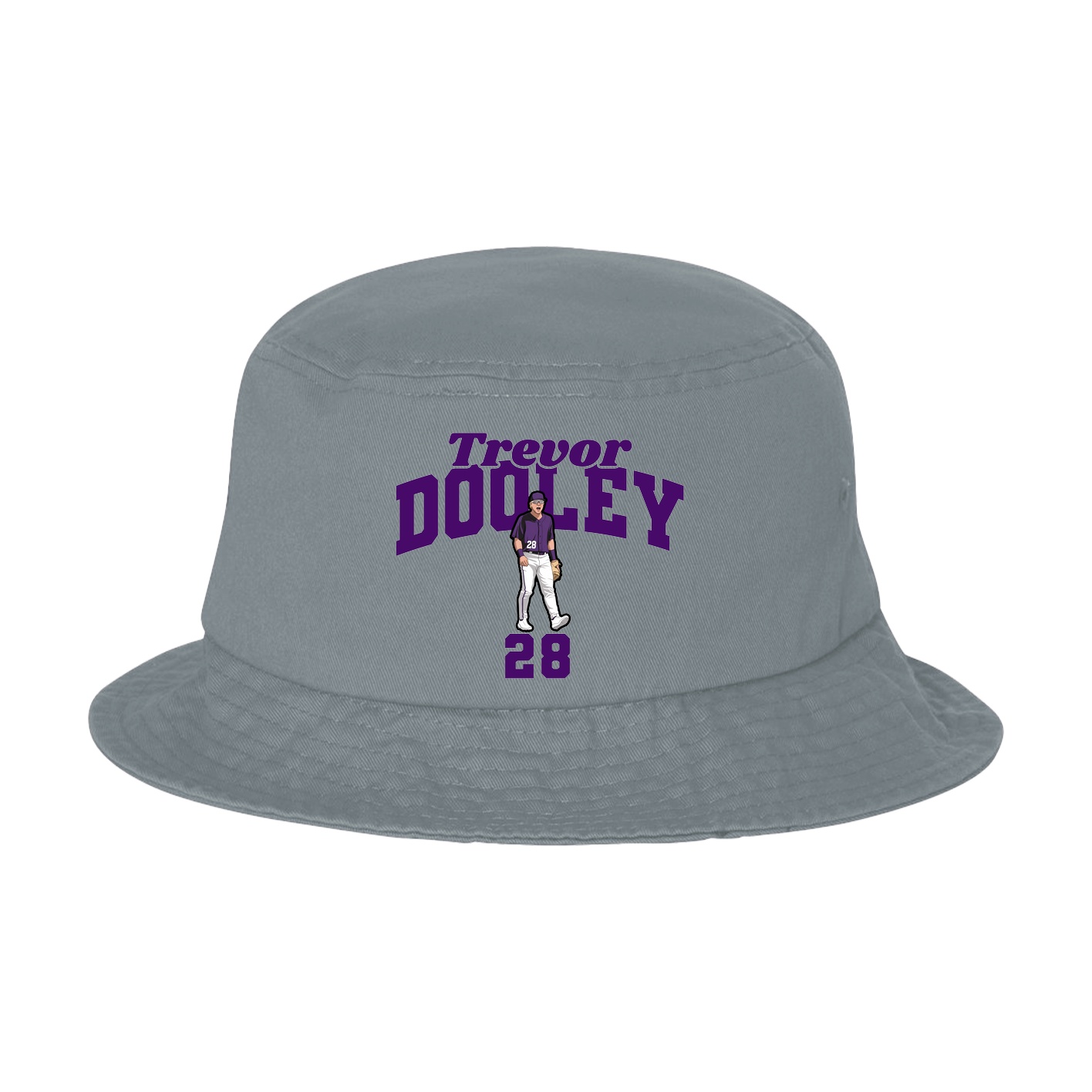 Bucket Cap — Signature Arch in Grey