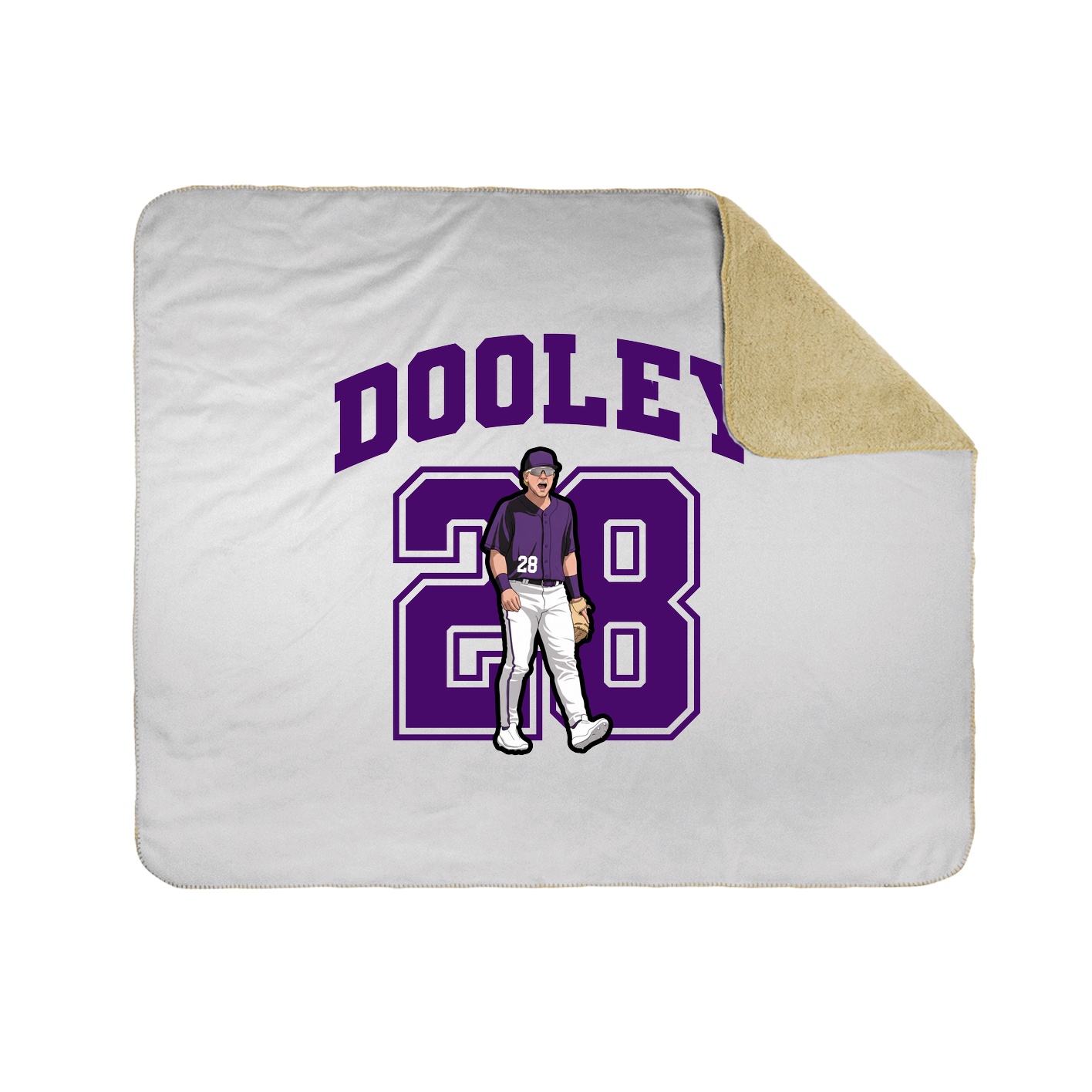 Throw Blanket — Number in White