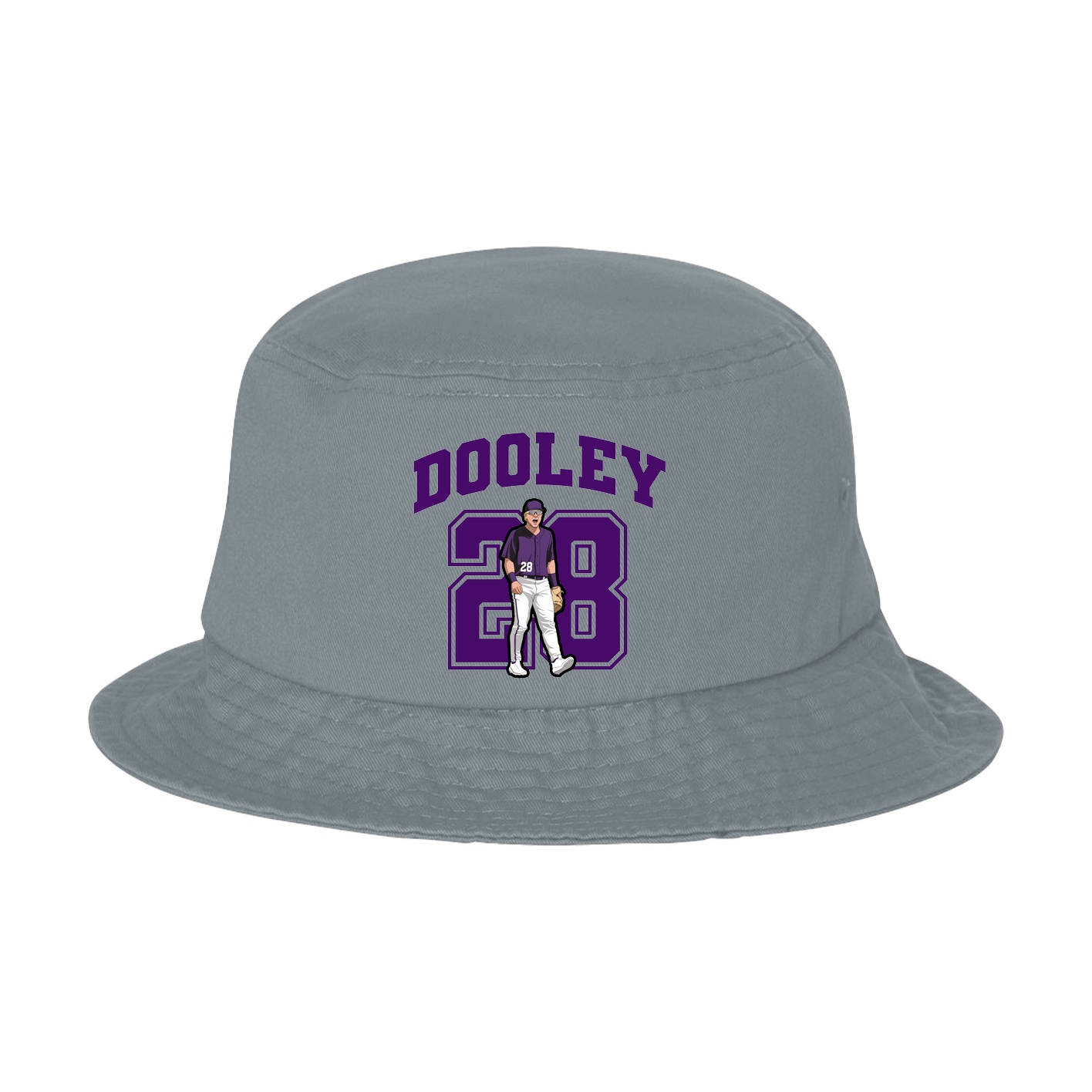Bucket Cap — Number in Grey