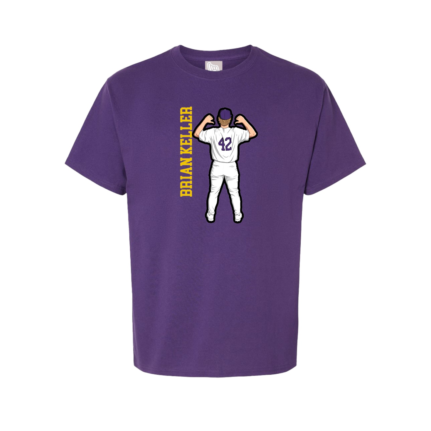 Youth Tee — Name Vertical in Purple