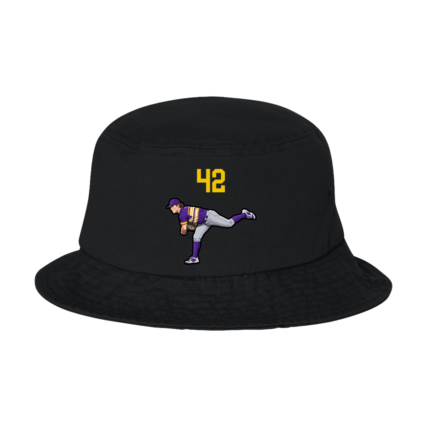 Bucket Cap — Number Top in Black