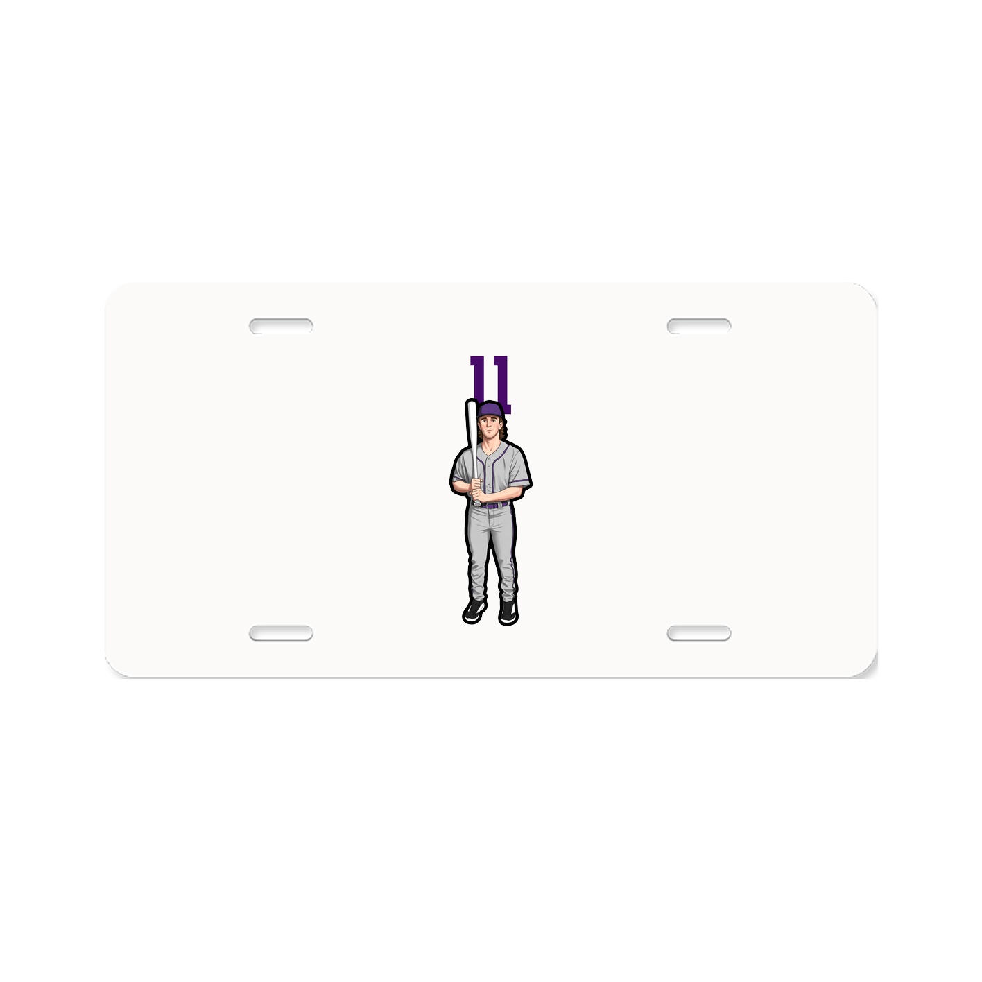 License Plate — Number Top in Classic